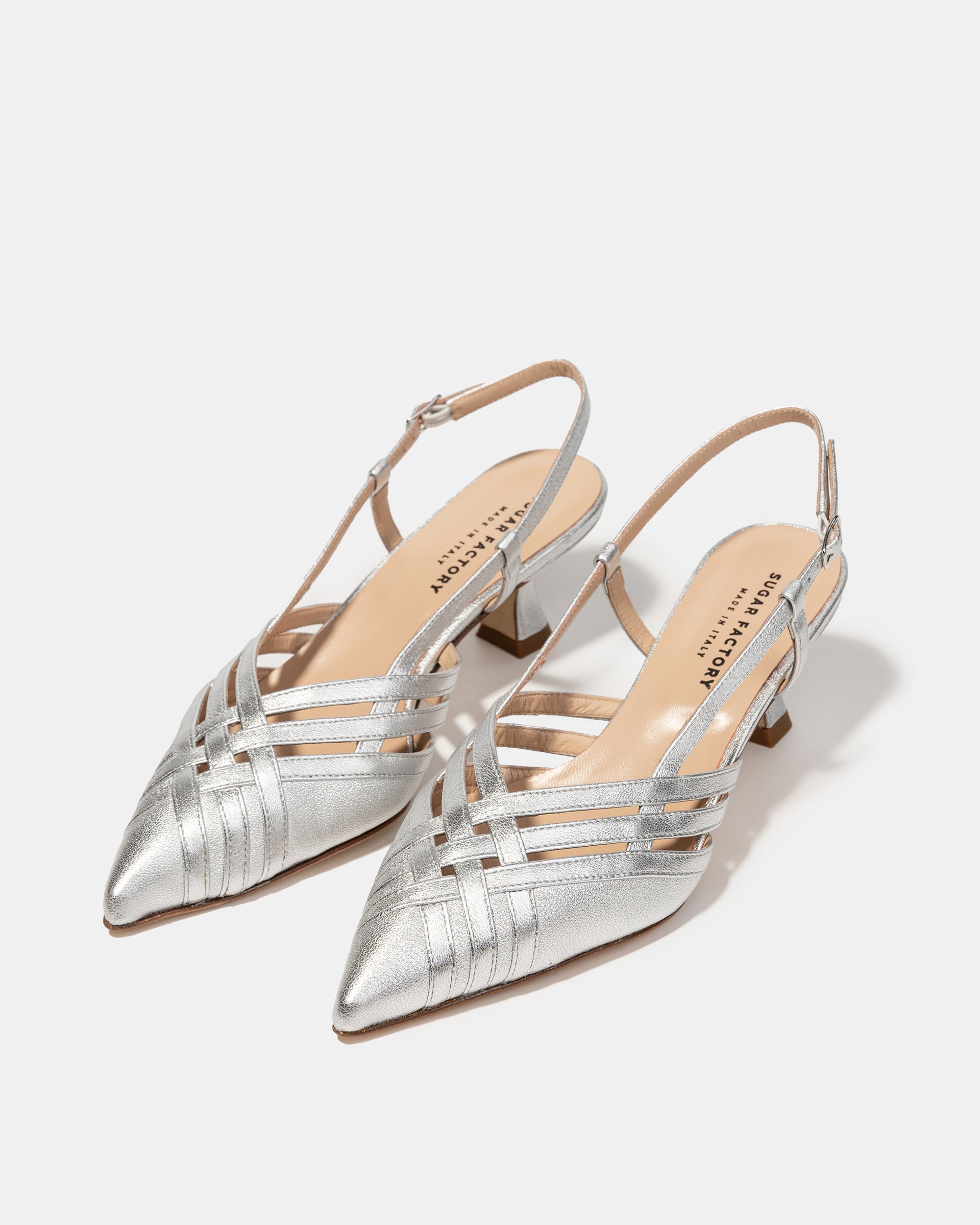 Серебристые туфли из натуральной кожи - Image 2 of 4