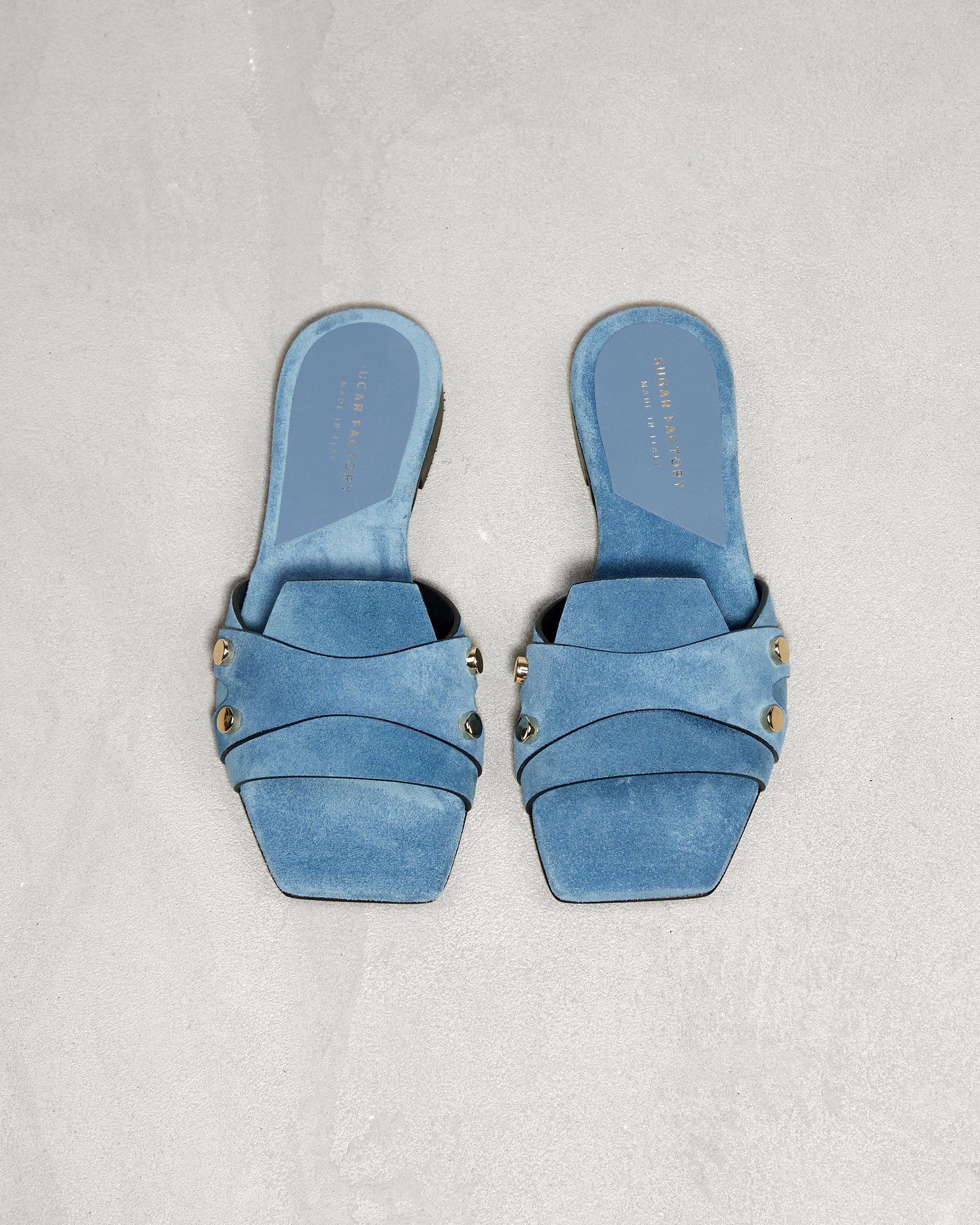 Светло-синие замшевые пантолеты - Image 3 of 6