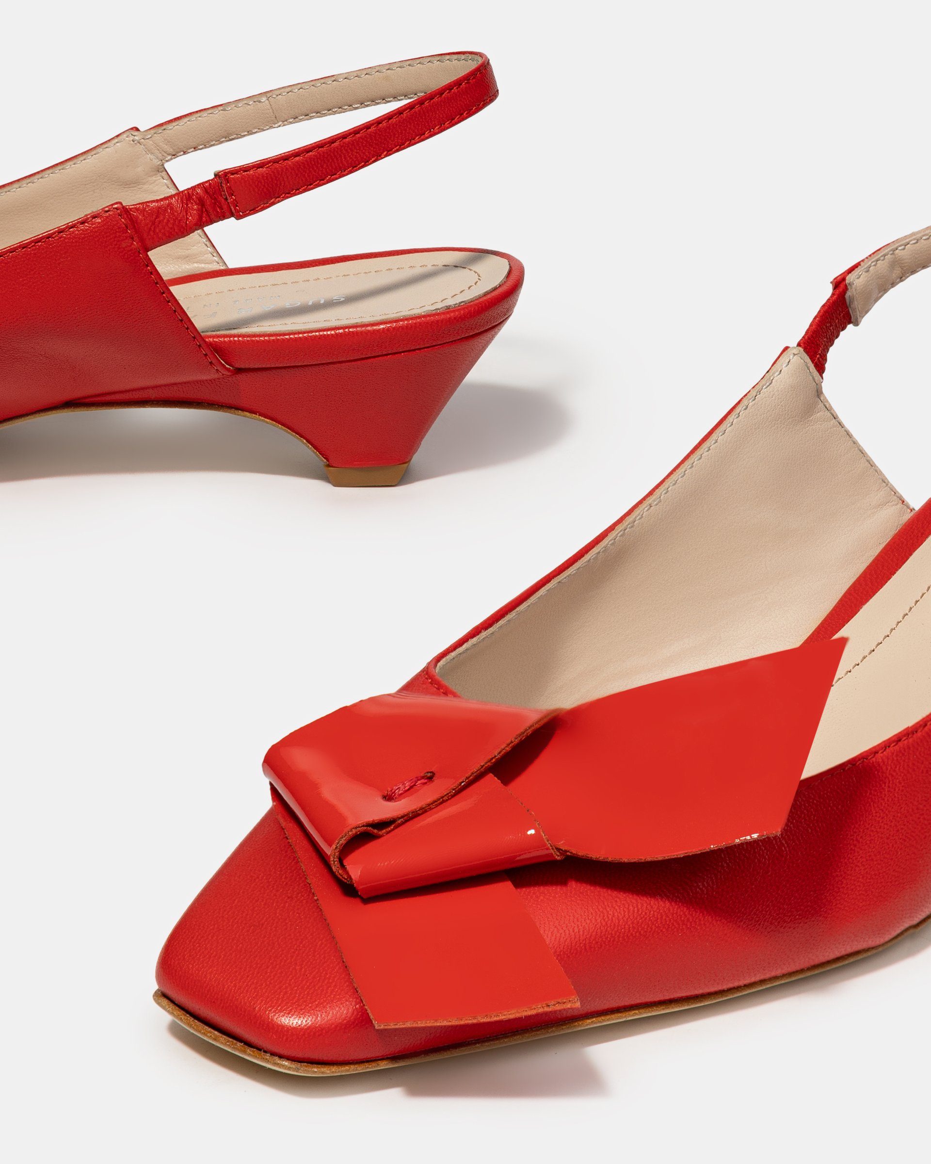 Красные кожаные туфли с бантиком - Image 4 of 5