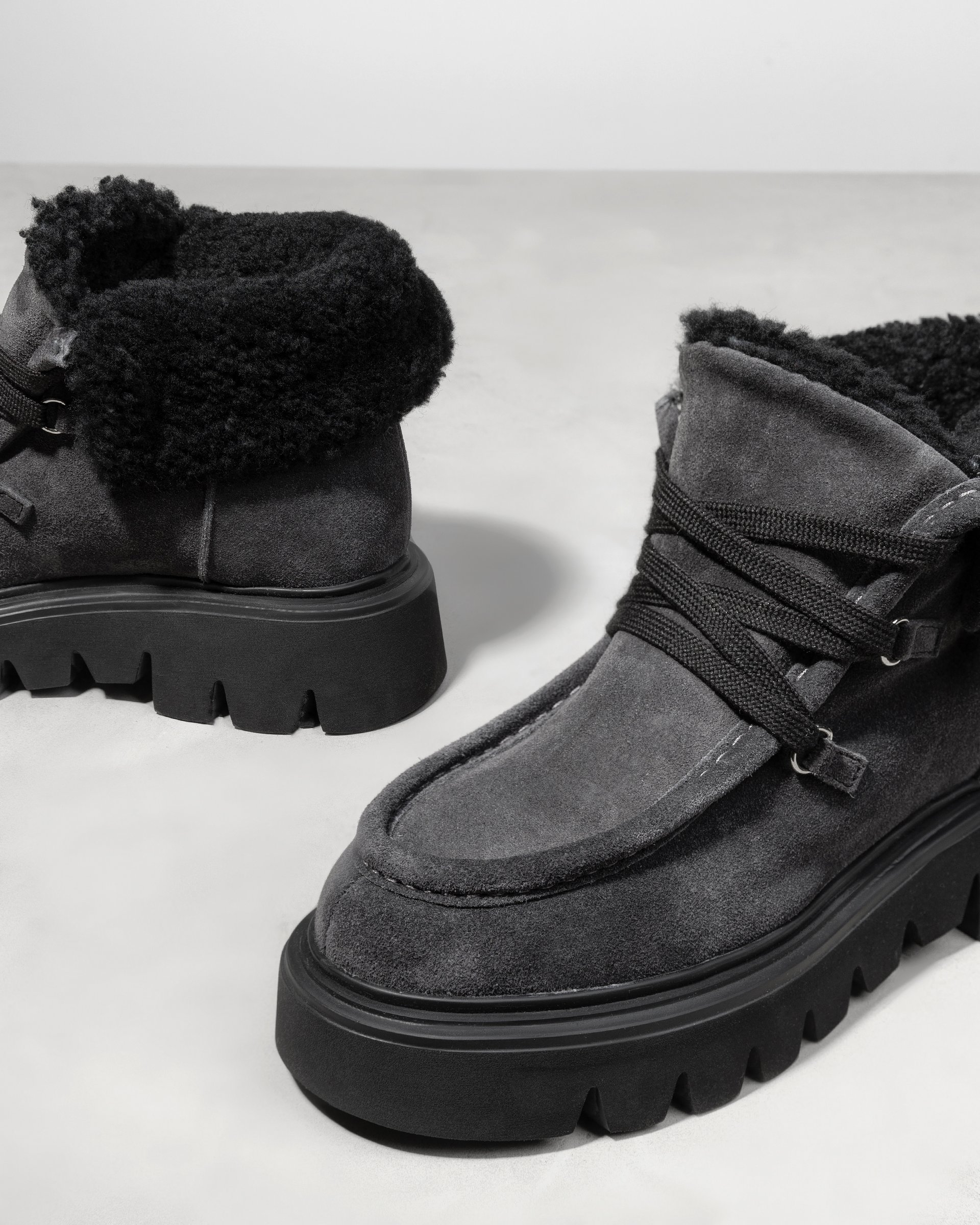 Серые зимние замшевые ботинки - Image 3 of 3