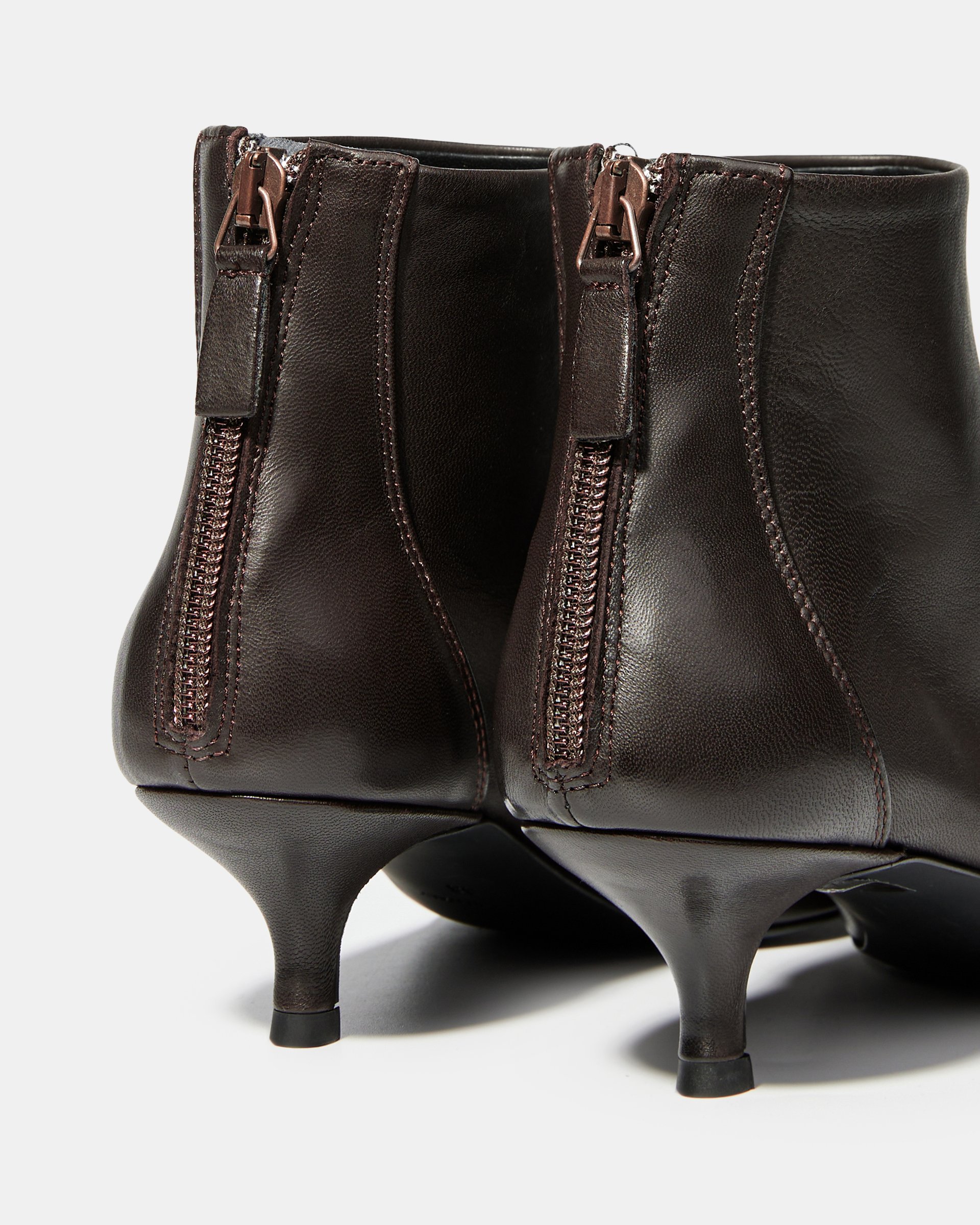 Темно-коричневые кожаные ботильоны - Image 4 of 5