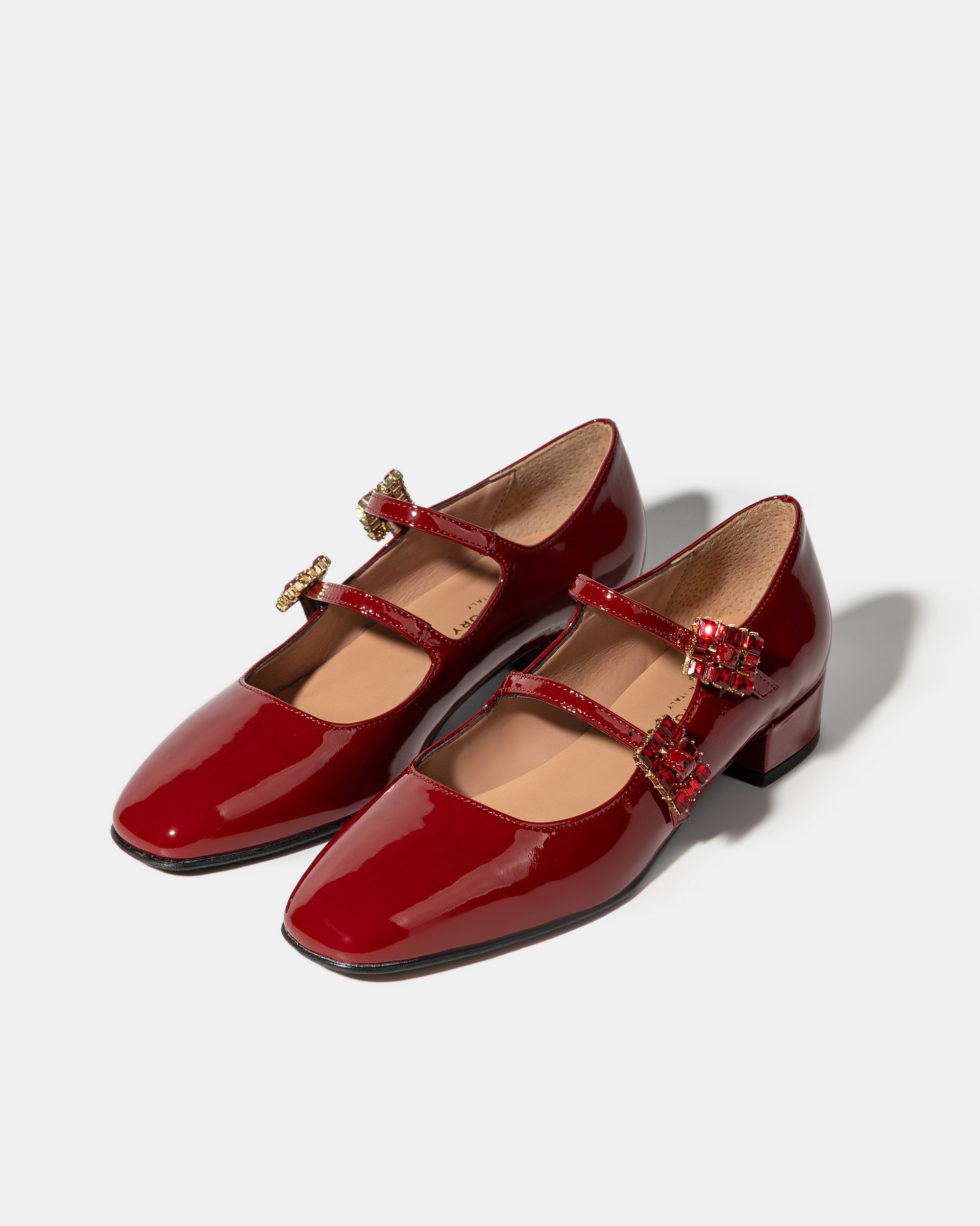 Красные лакированные туфли на низком каблуке - Image 2 of 4