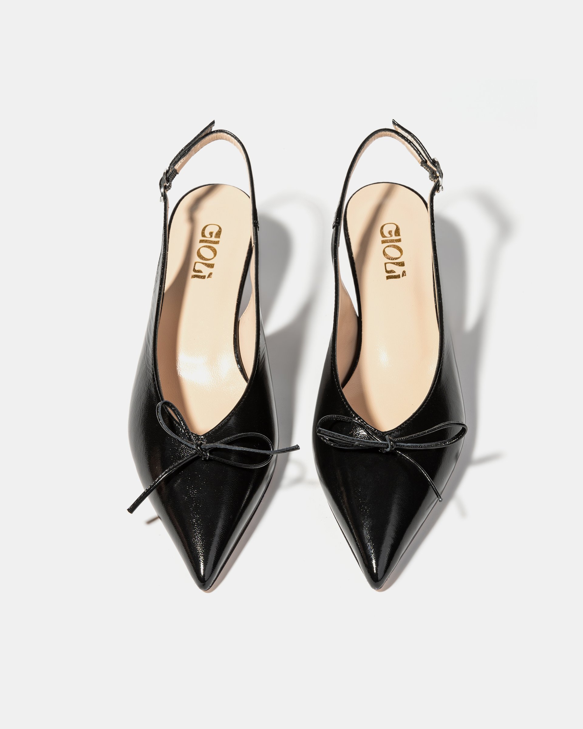 Черные кожаные туфли с бантиком - Image 3 of 5