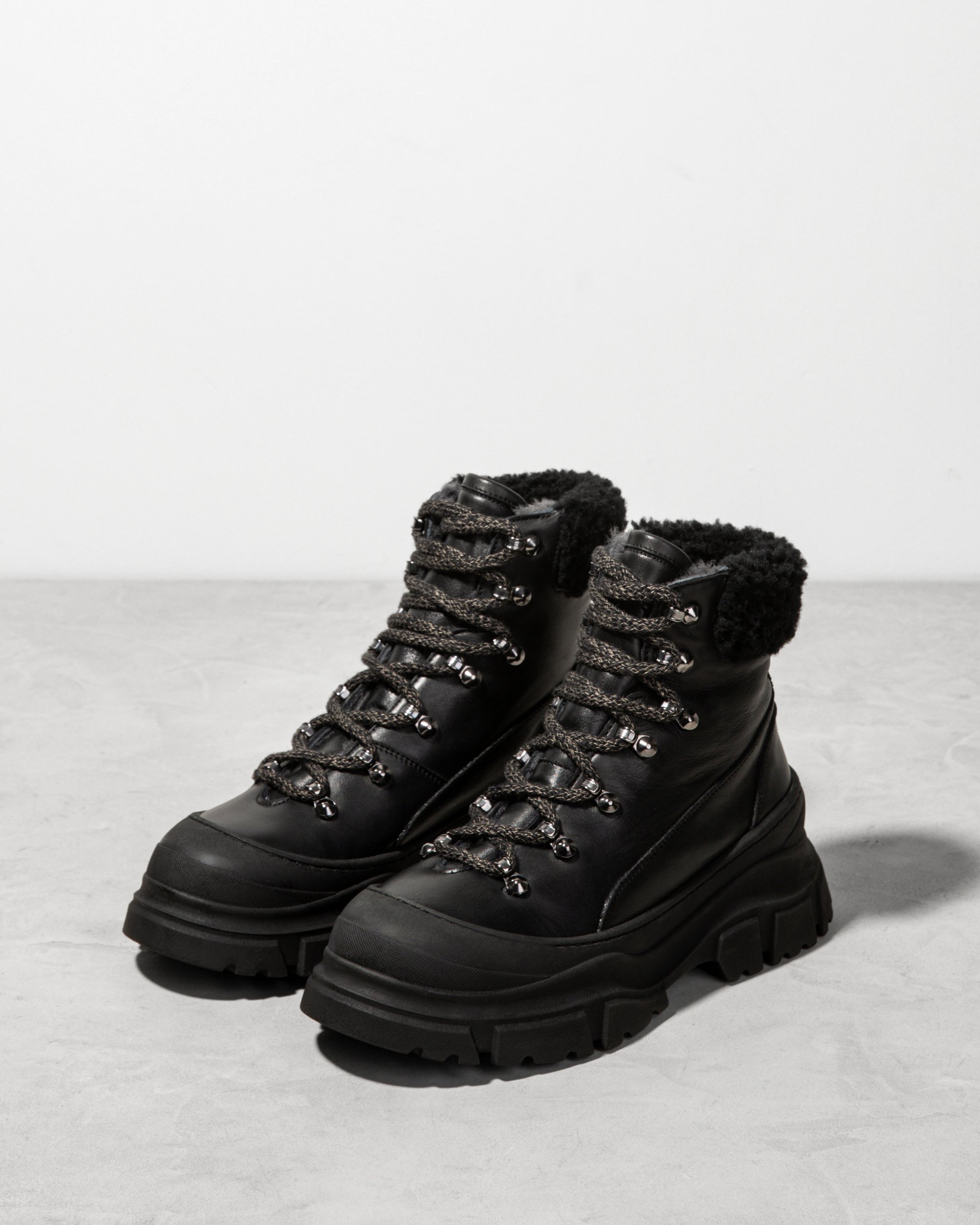 Черные зимние кожаные ботинки - Image 2 of 7