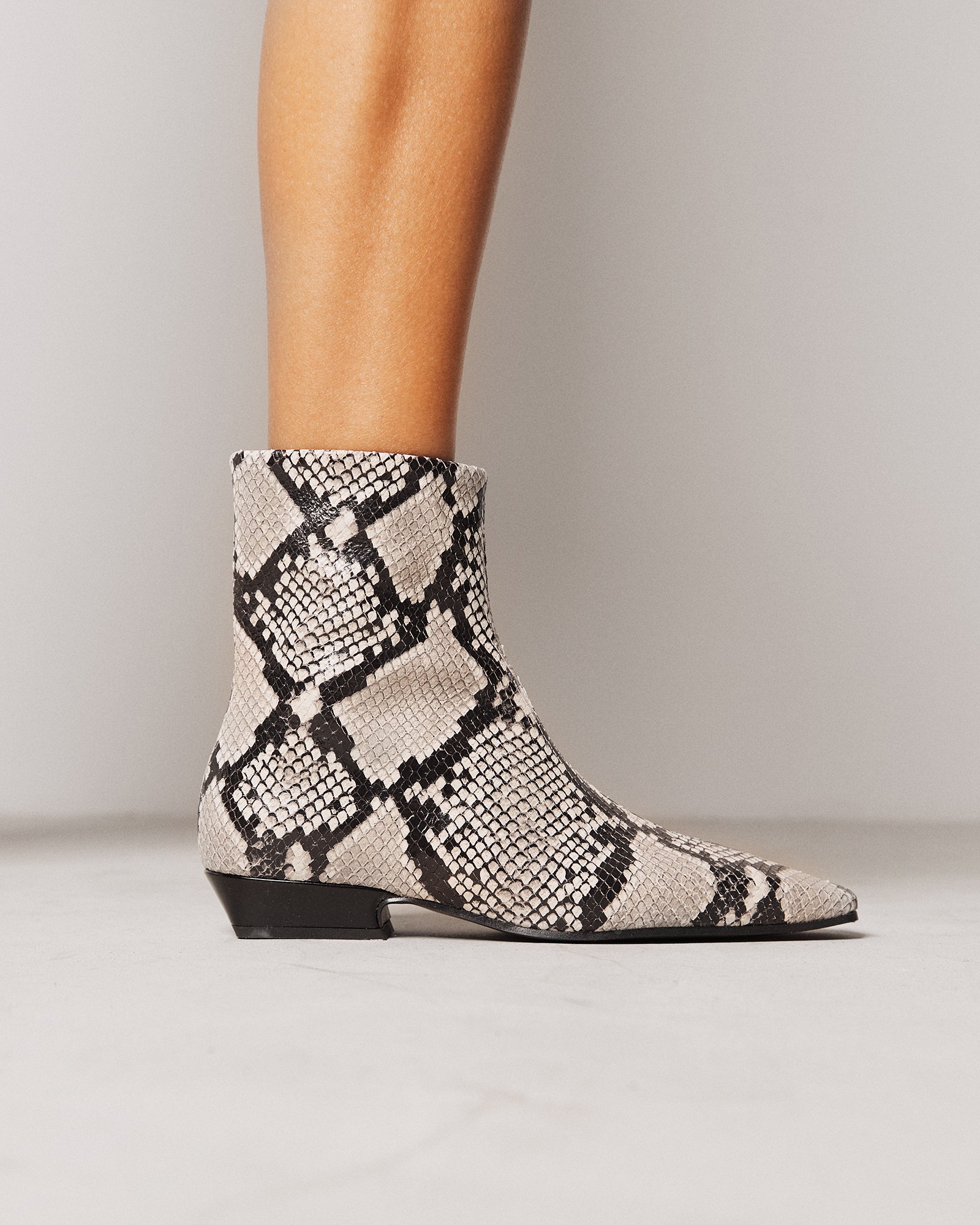 Ботинки из натуральной кожи со змеиным принтом - Image 6 of 6