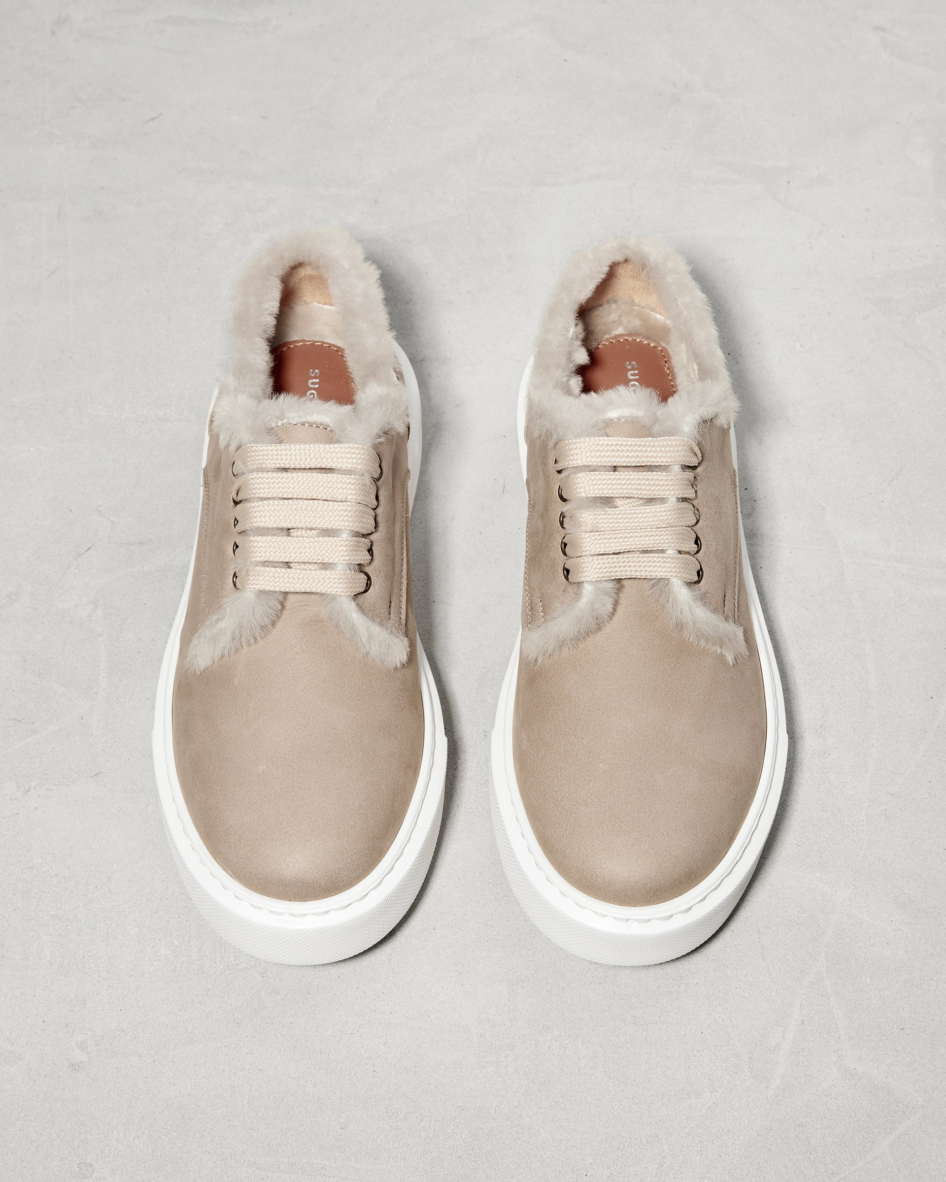 Серые кожаные полуботинки на меху - Image 3 of 6