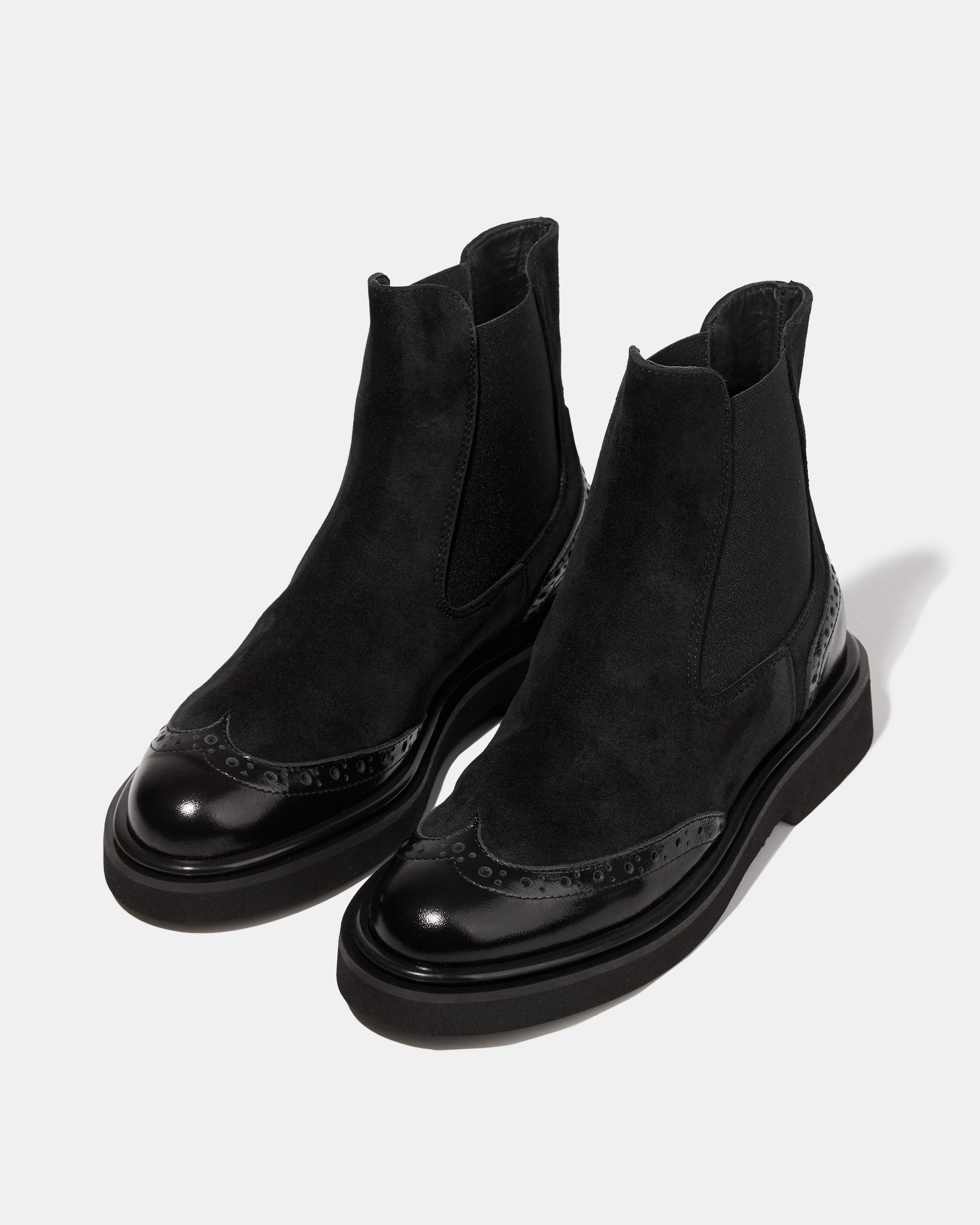 Черные ботинки челси из замши и кожи - Image 2 of 5