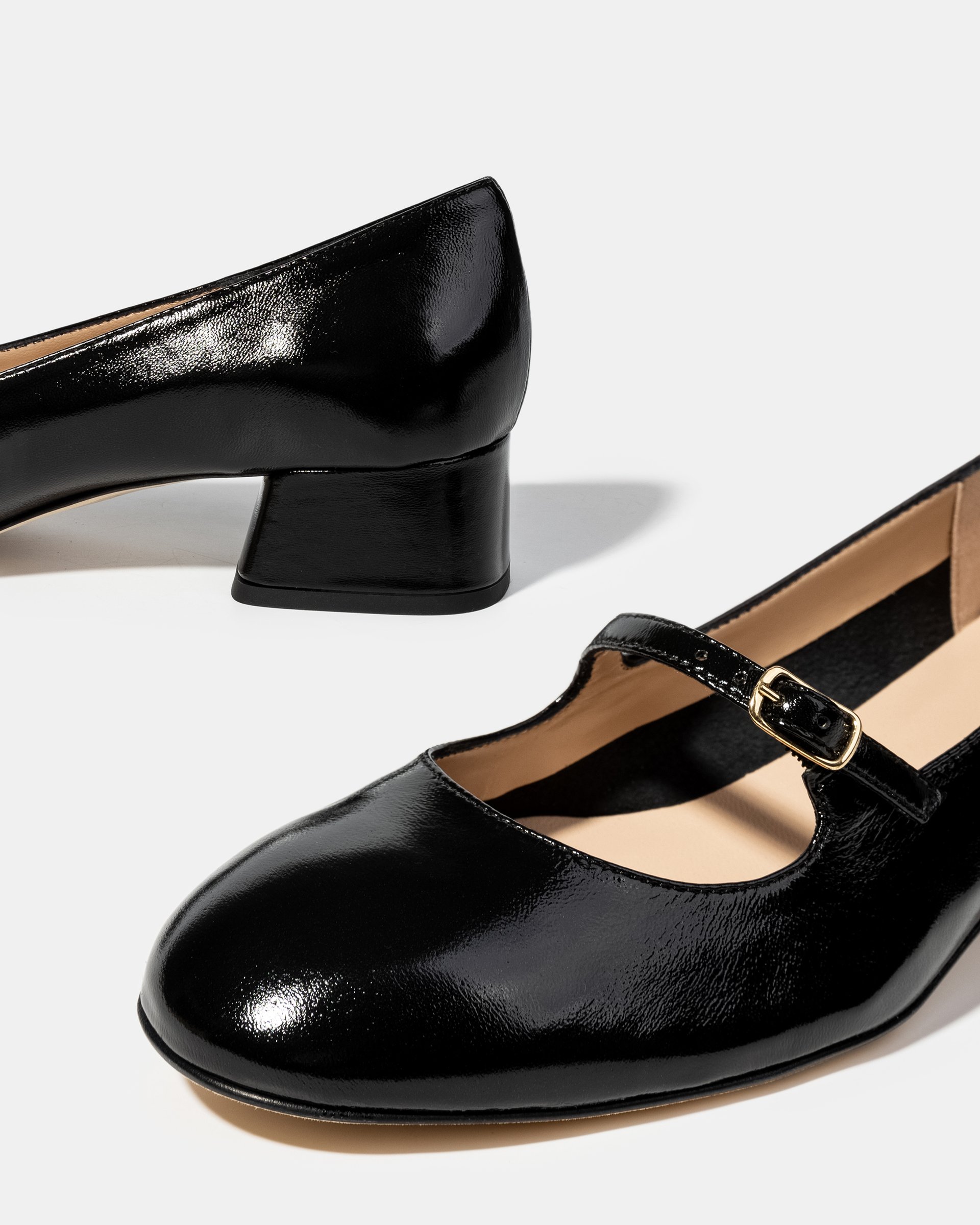 Черные кожаные туфли с ремешком - Image 4 of 4