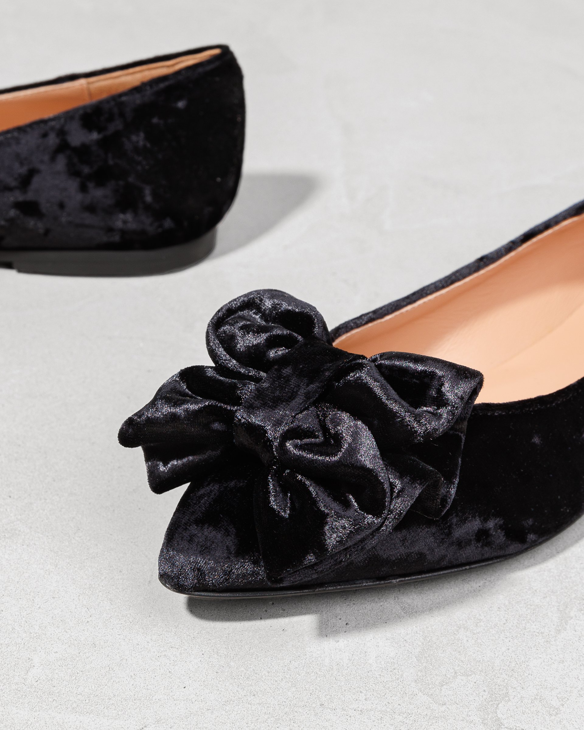 Черные текстильные туфли с бантом - Image 4 of 6