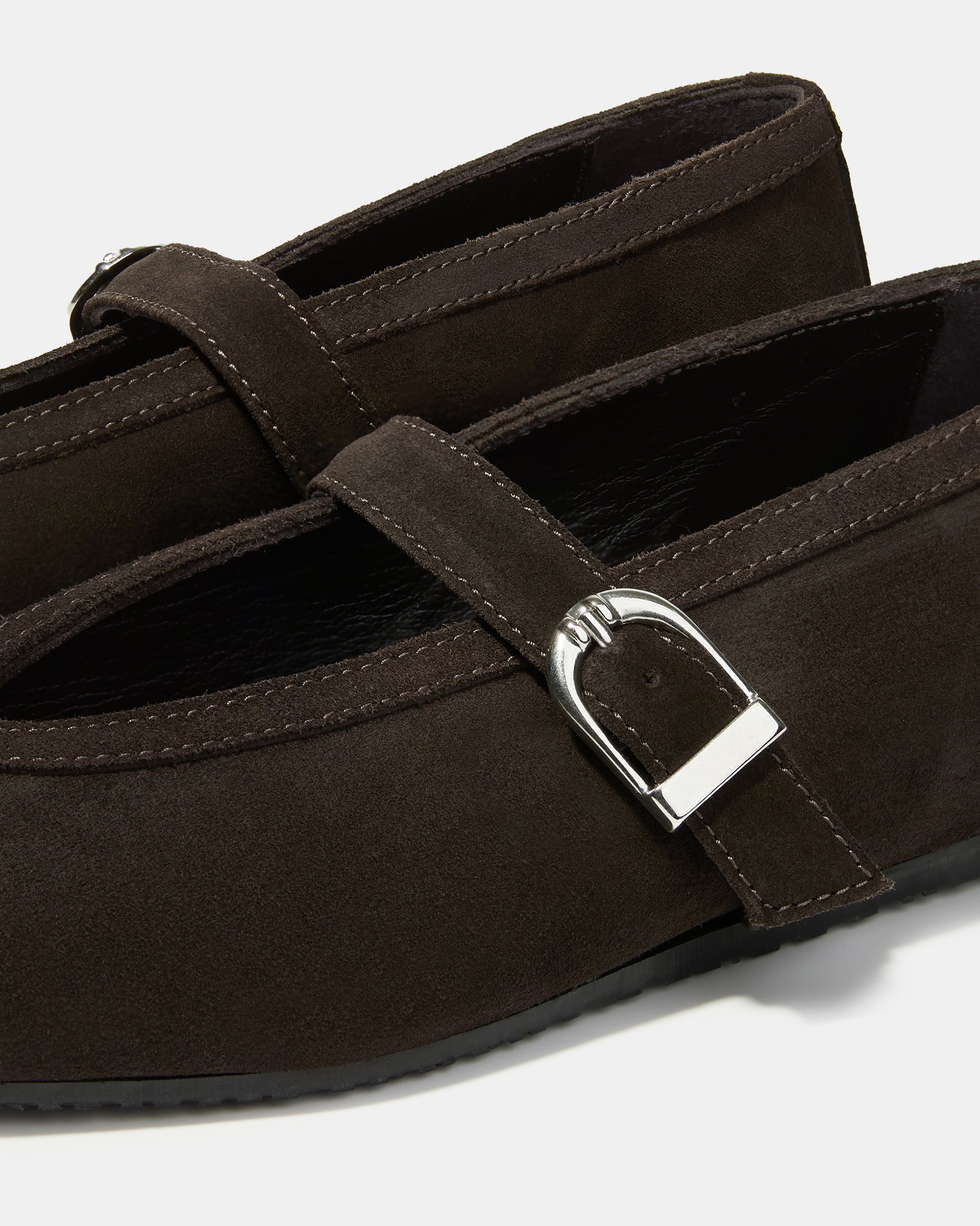 Темно-коричневые замшевые балетки - Image 4 of 4