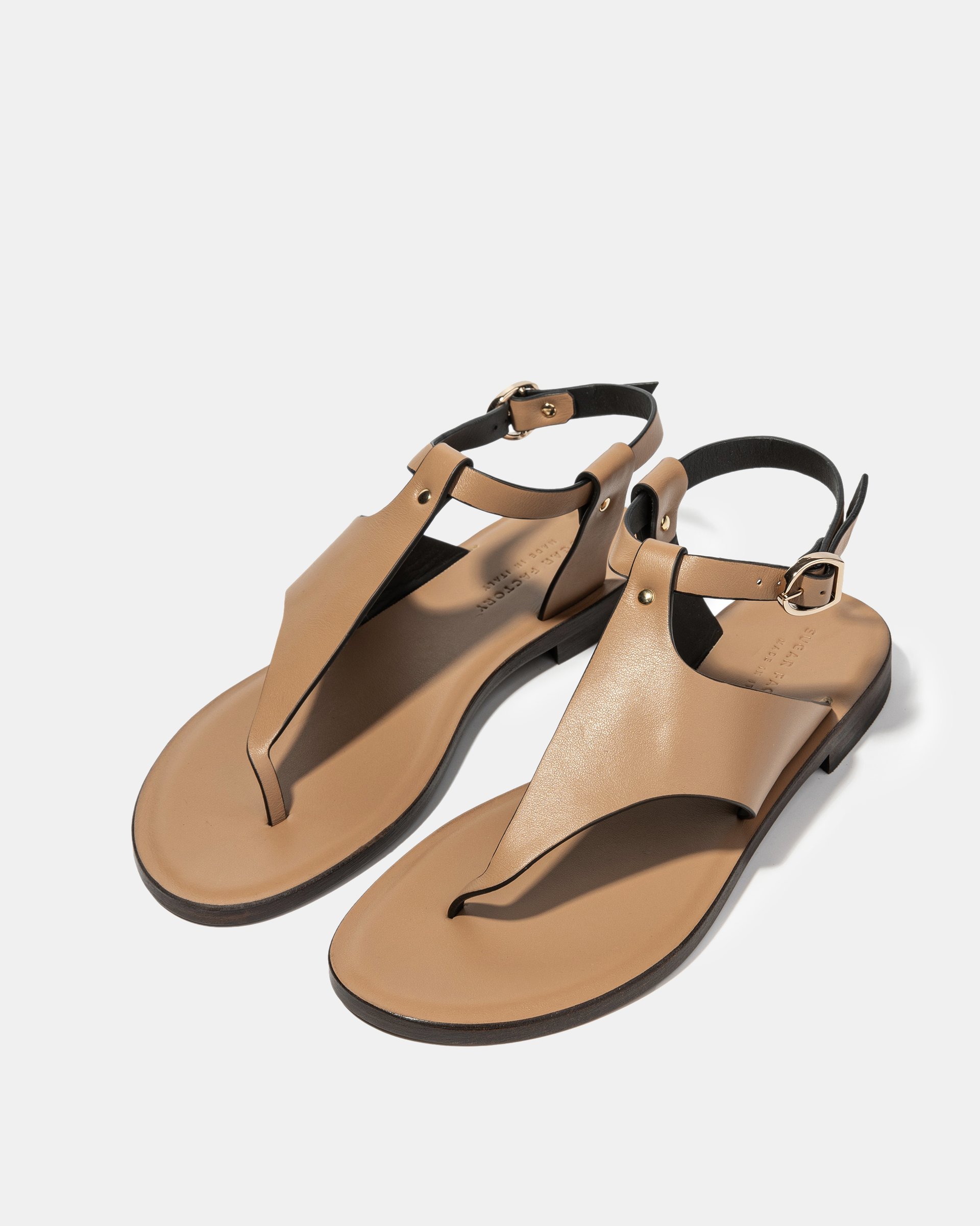 Бежевые кожаные сандалии - Image 2 of 4