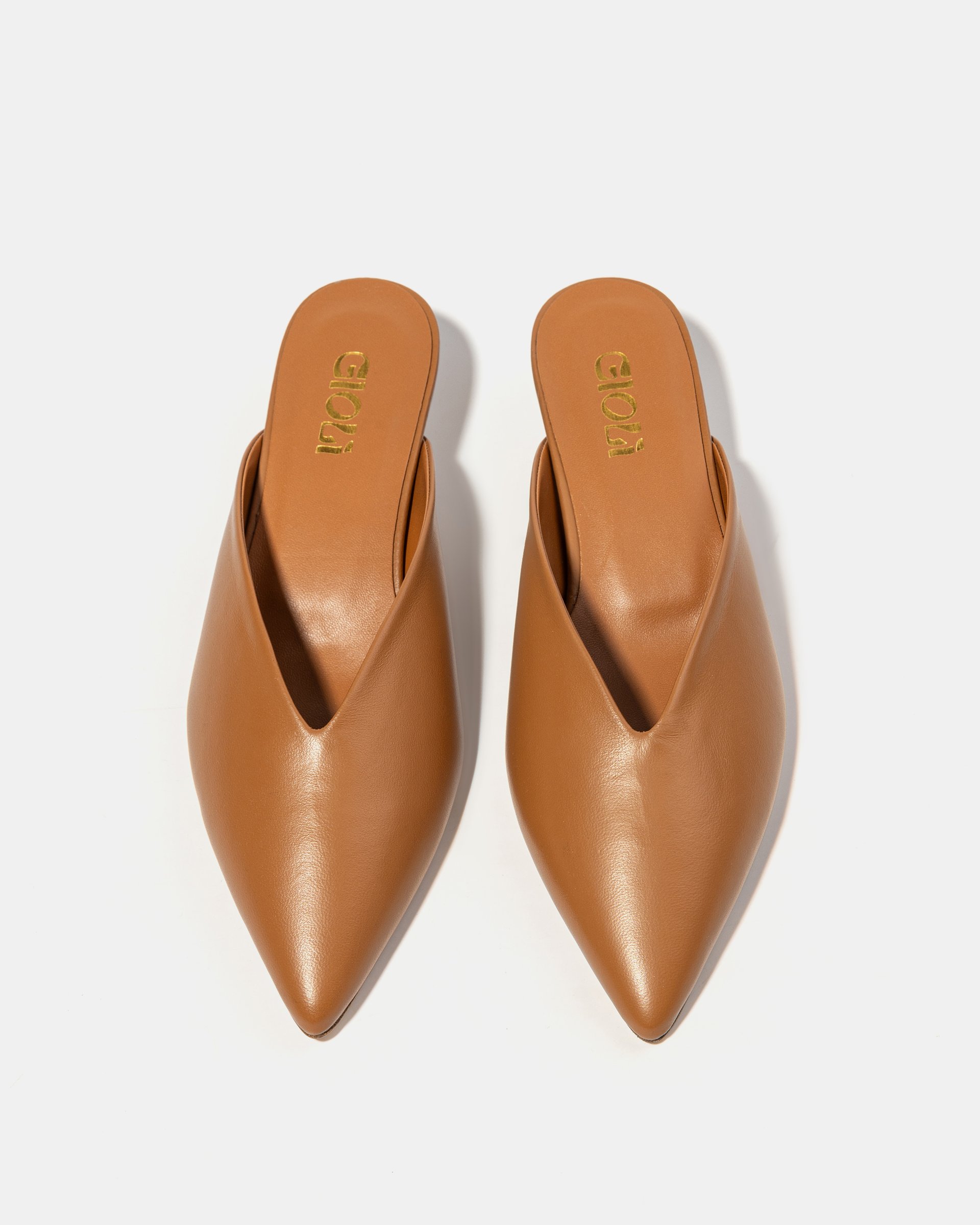 Коричневые кожаные мюли - Image 3 of 5