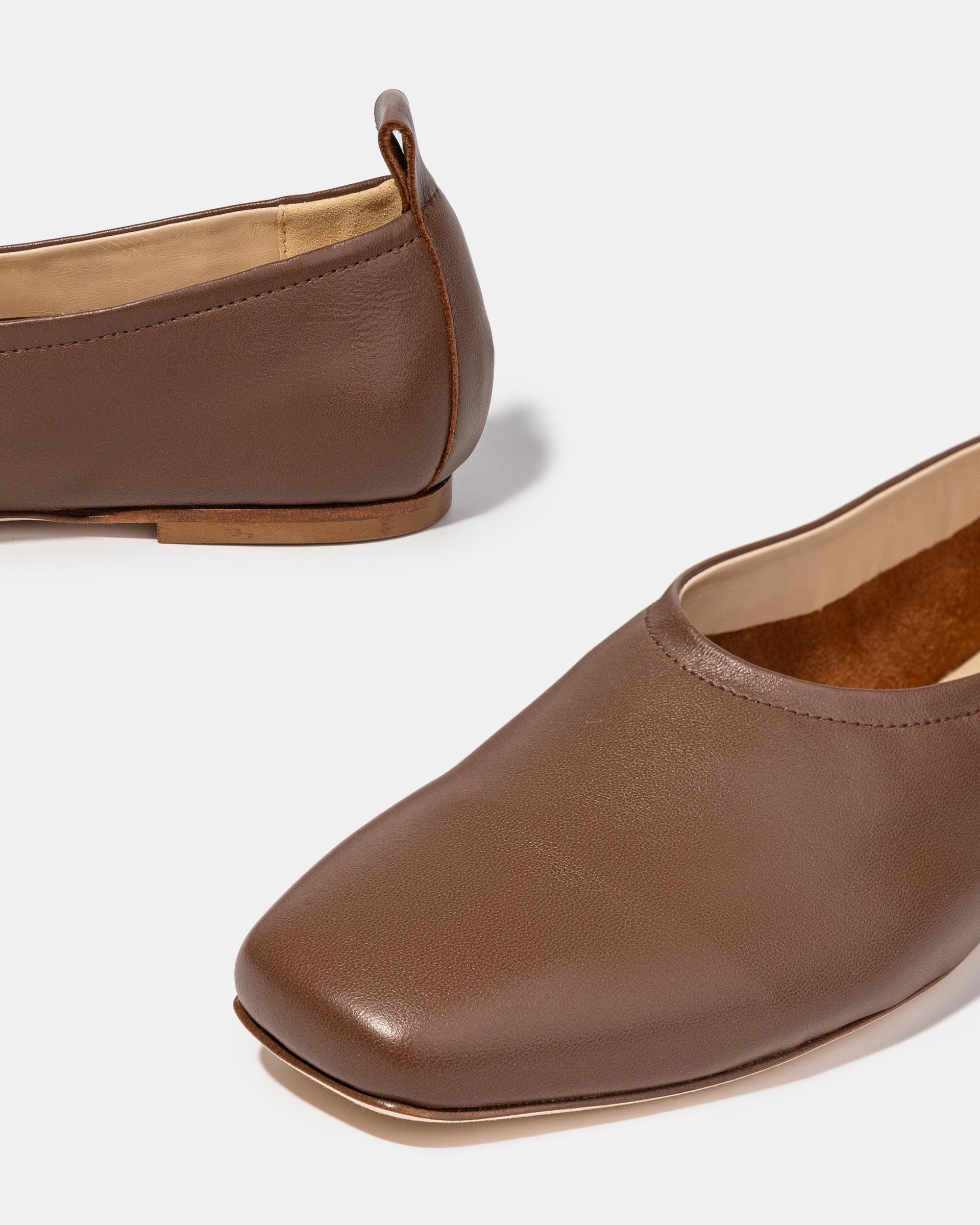 Коричневые балетки из натуральной кожи - Image 4 of 5