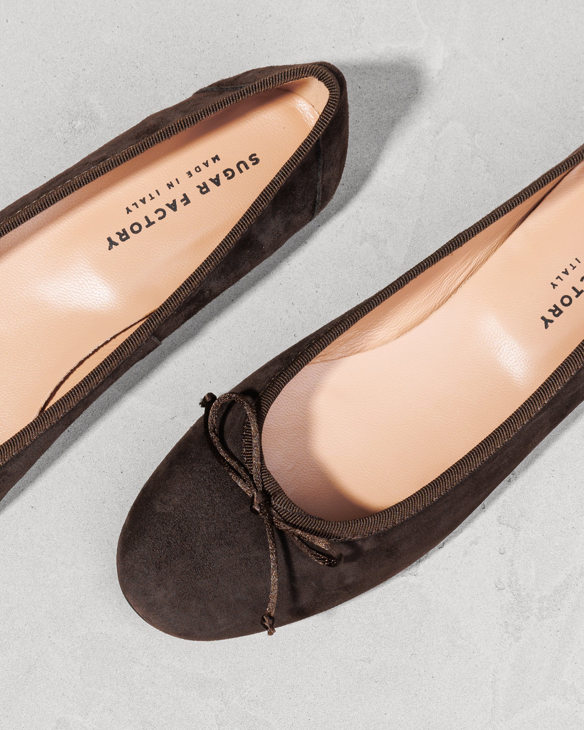 Тёмно-коричневые замшевые балетки - Image 4 of 7