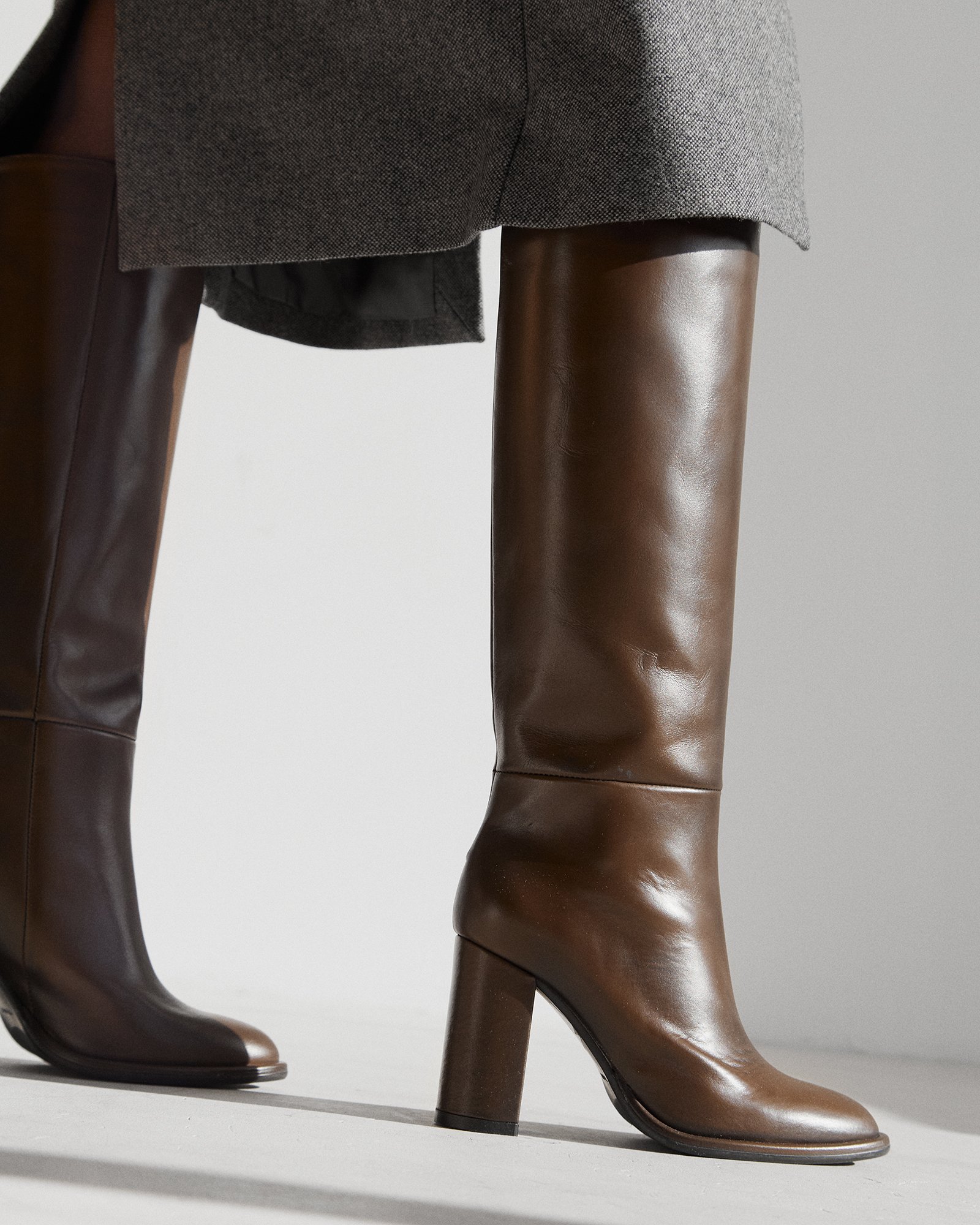 Темно-коричневые сапоги из натуральной кожи - Image 5 of 5