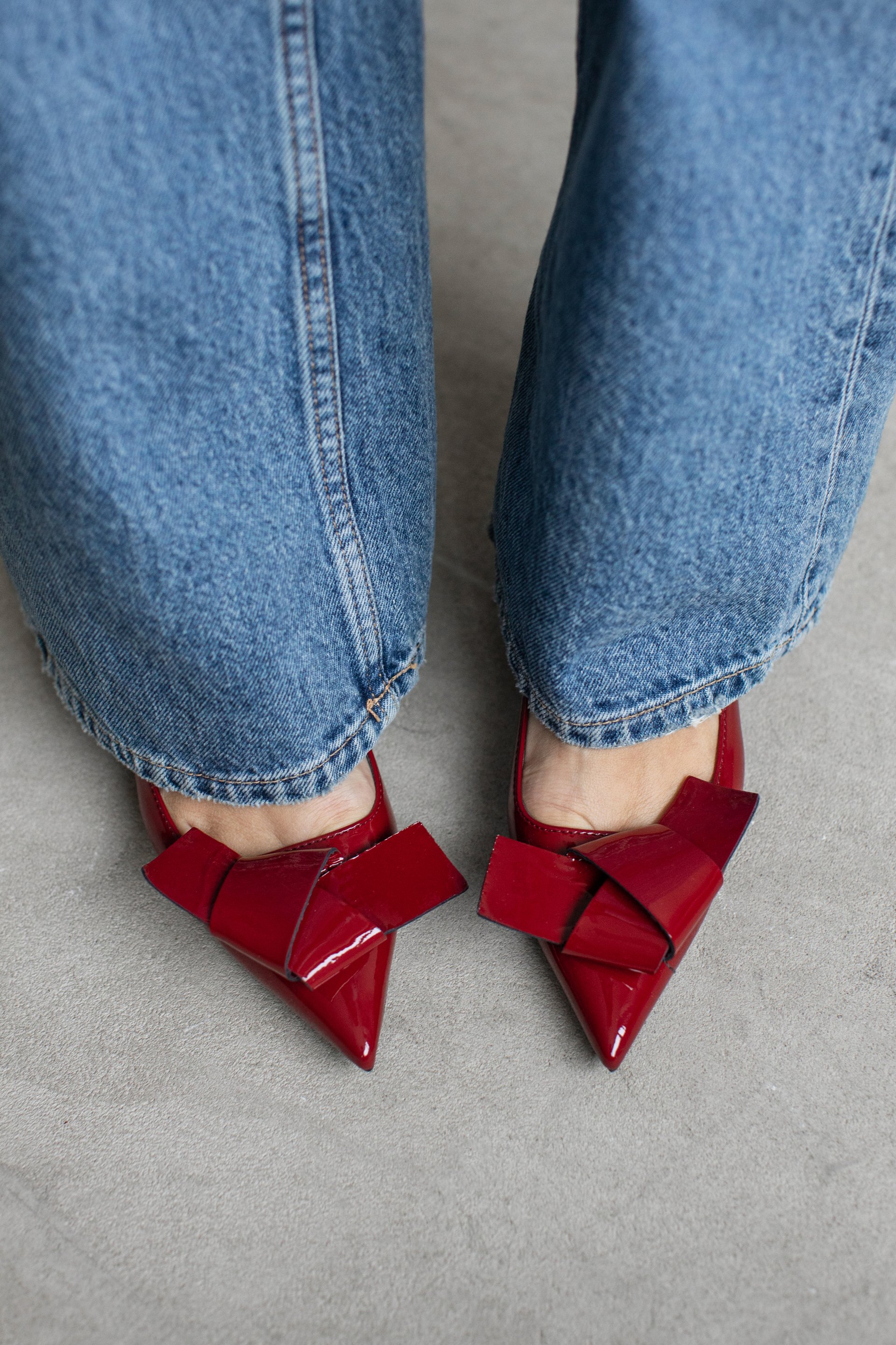 Красные лакированные туфли с бантом - Image 6 of 6