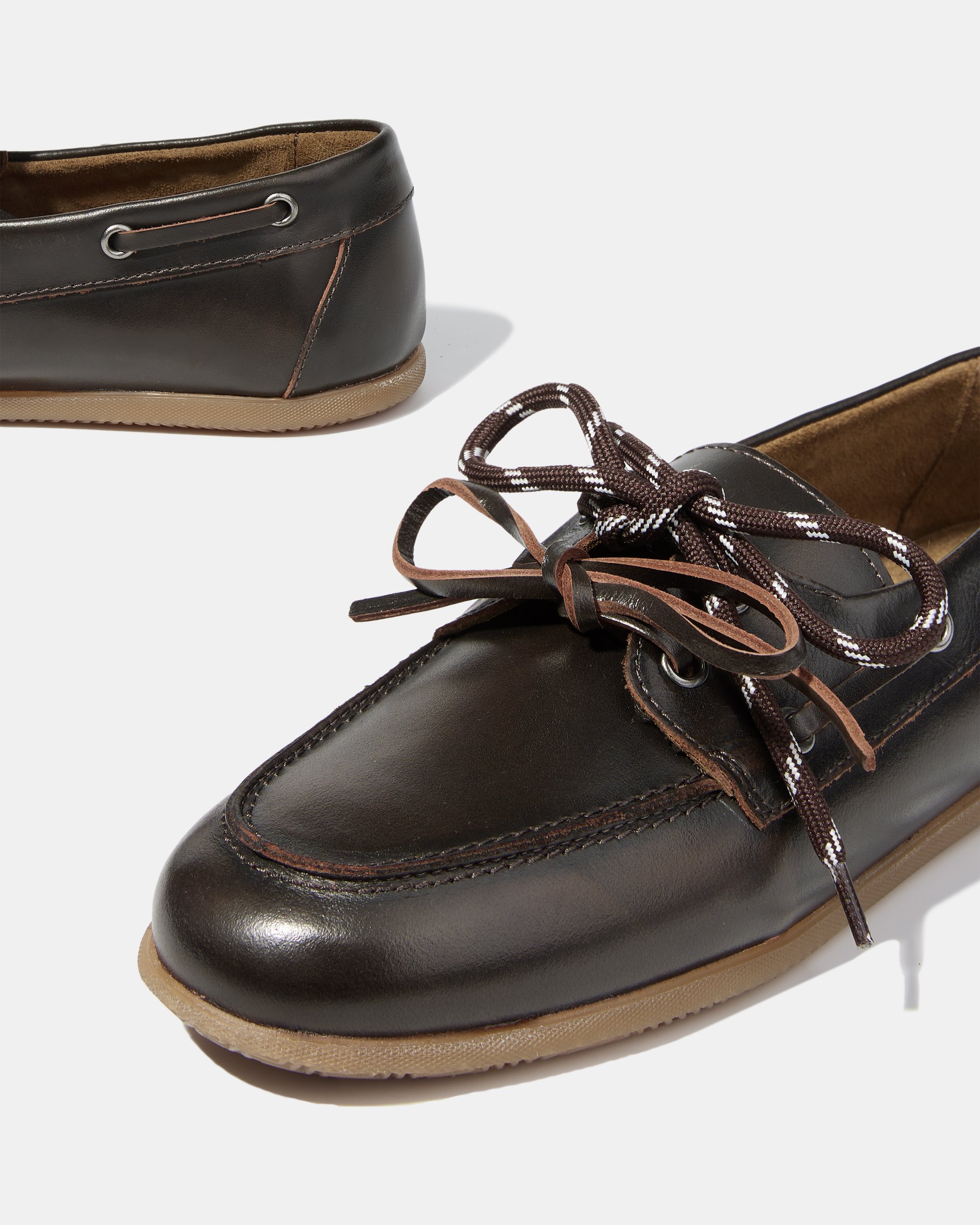 Тёмно-коричневые мокасины из натуральной кожи - Image 4 of 5