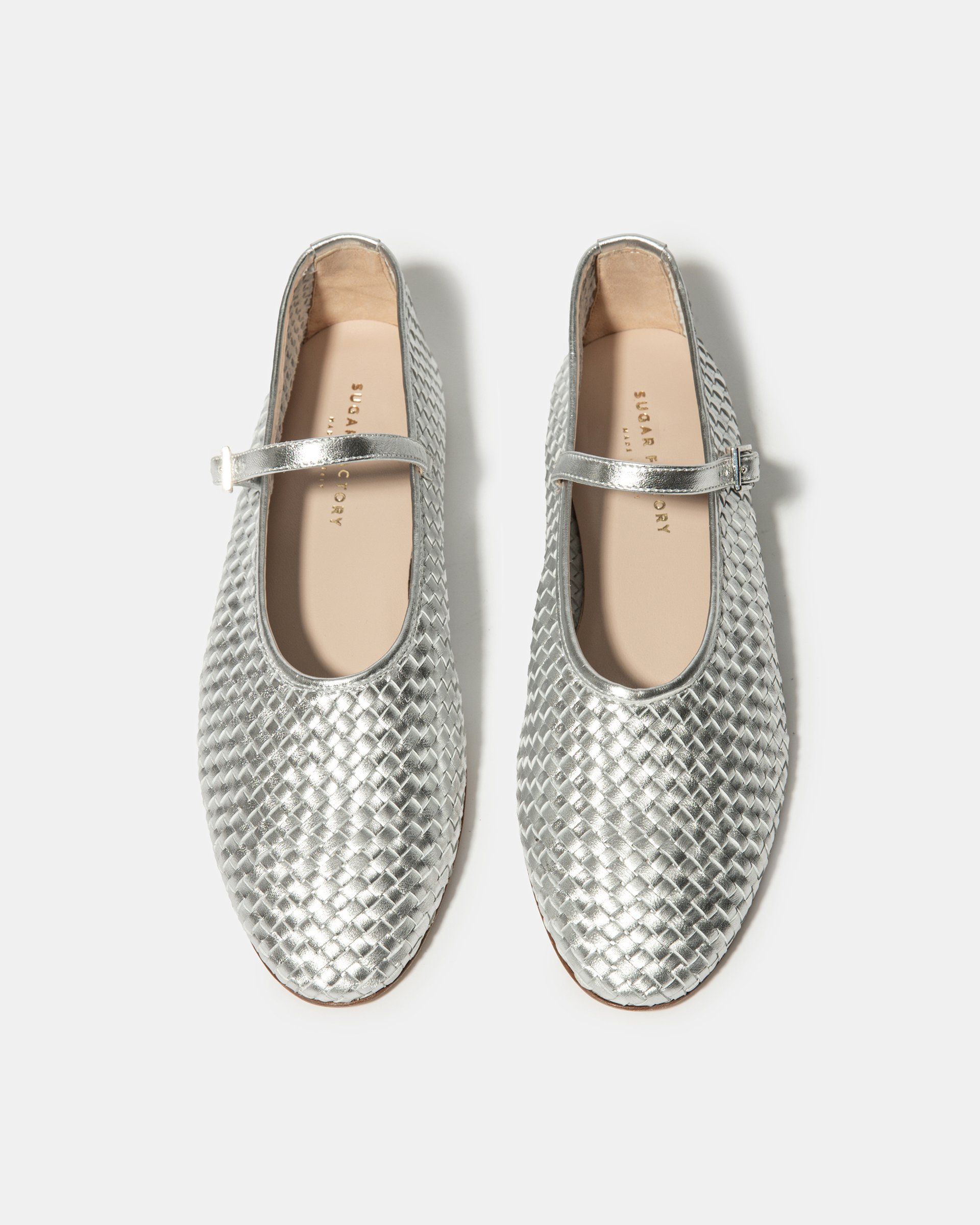 Серебристые кожаные балетки - Image 3 of 4