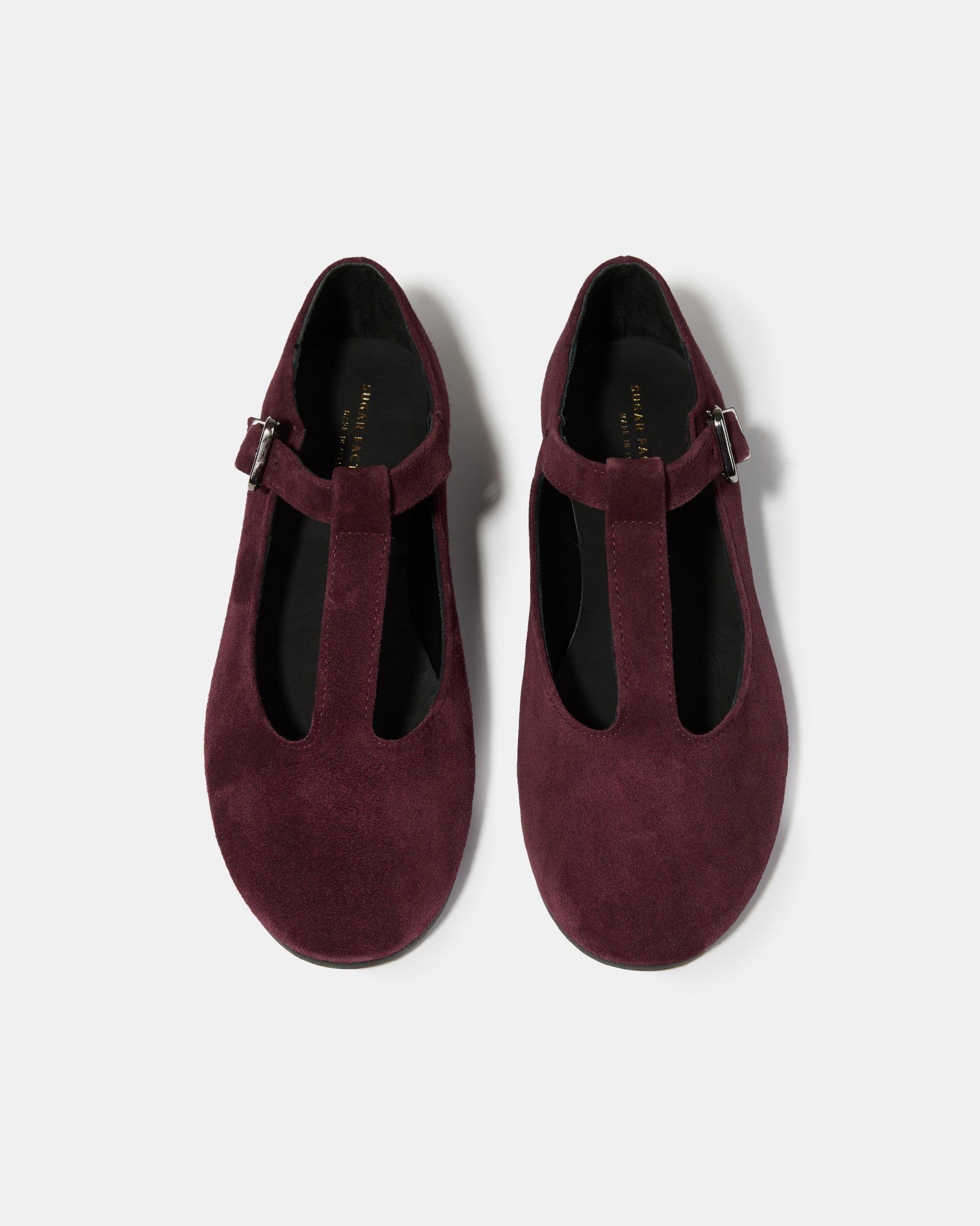 Бордовые замшевые балетки - Image 2 of 6