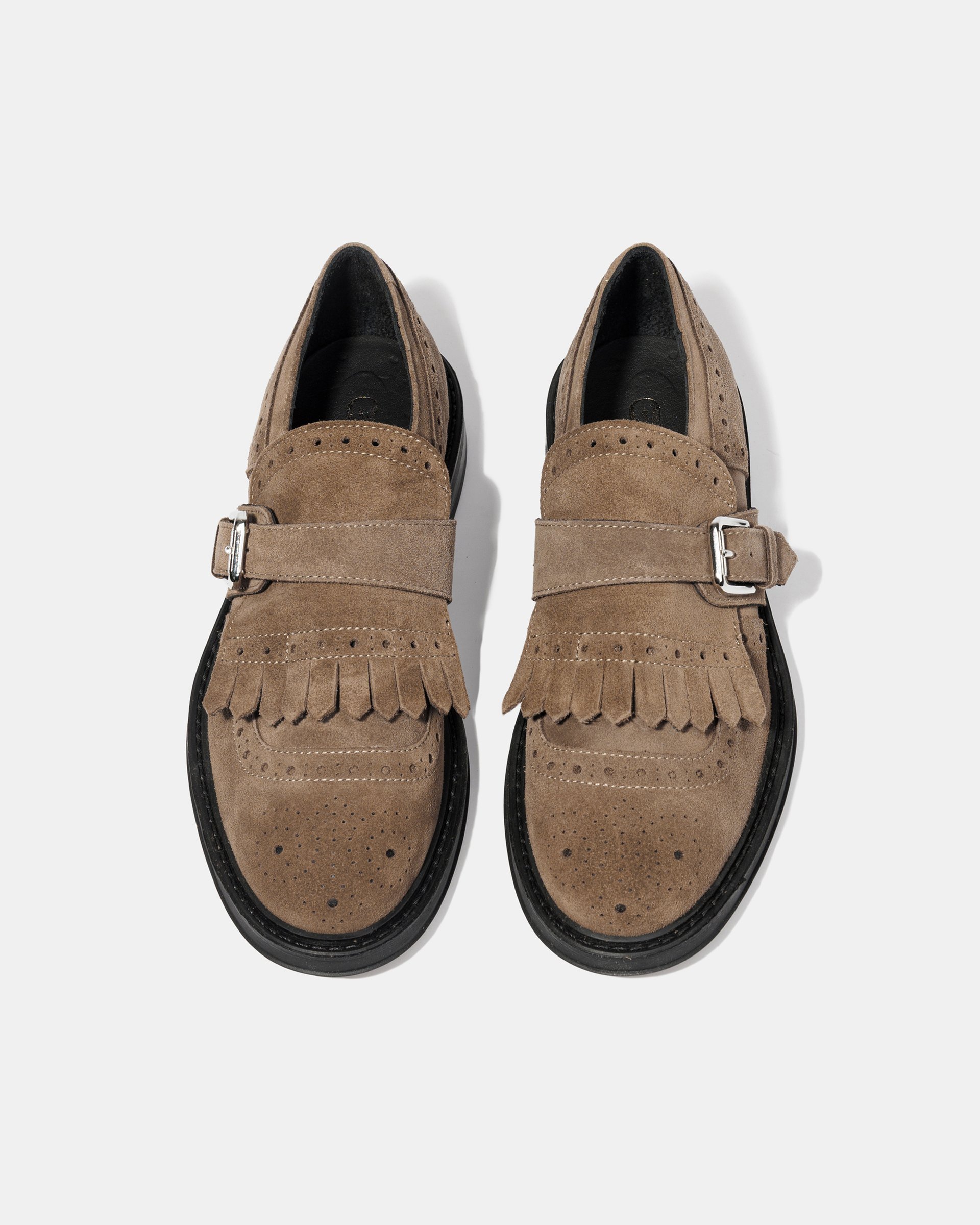 Бежевые замшевые туфли на плоской подошве - Image 3 of 4