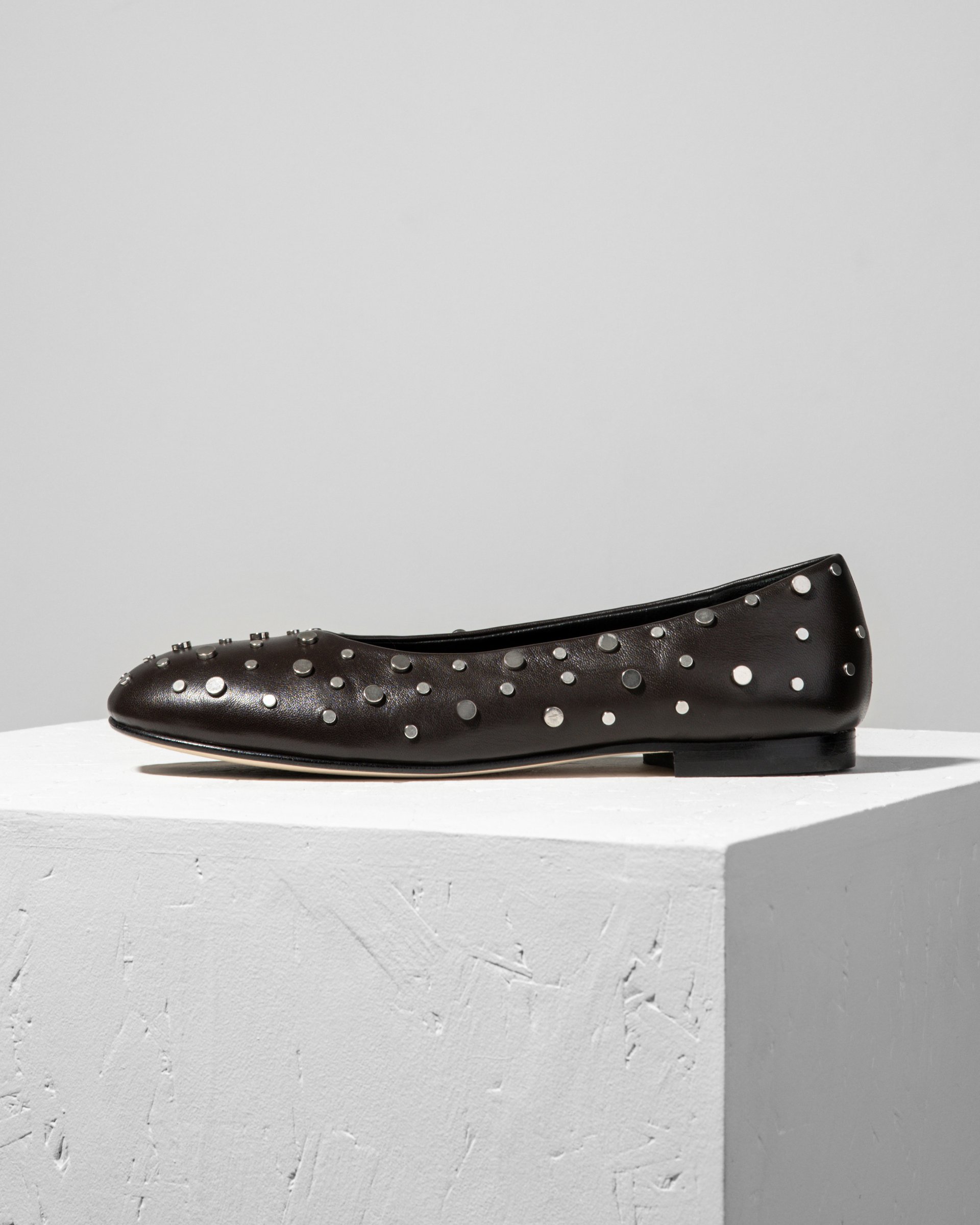 Черные кожаные балетки - Main image