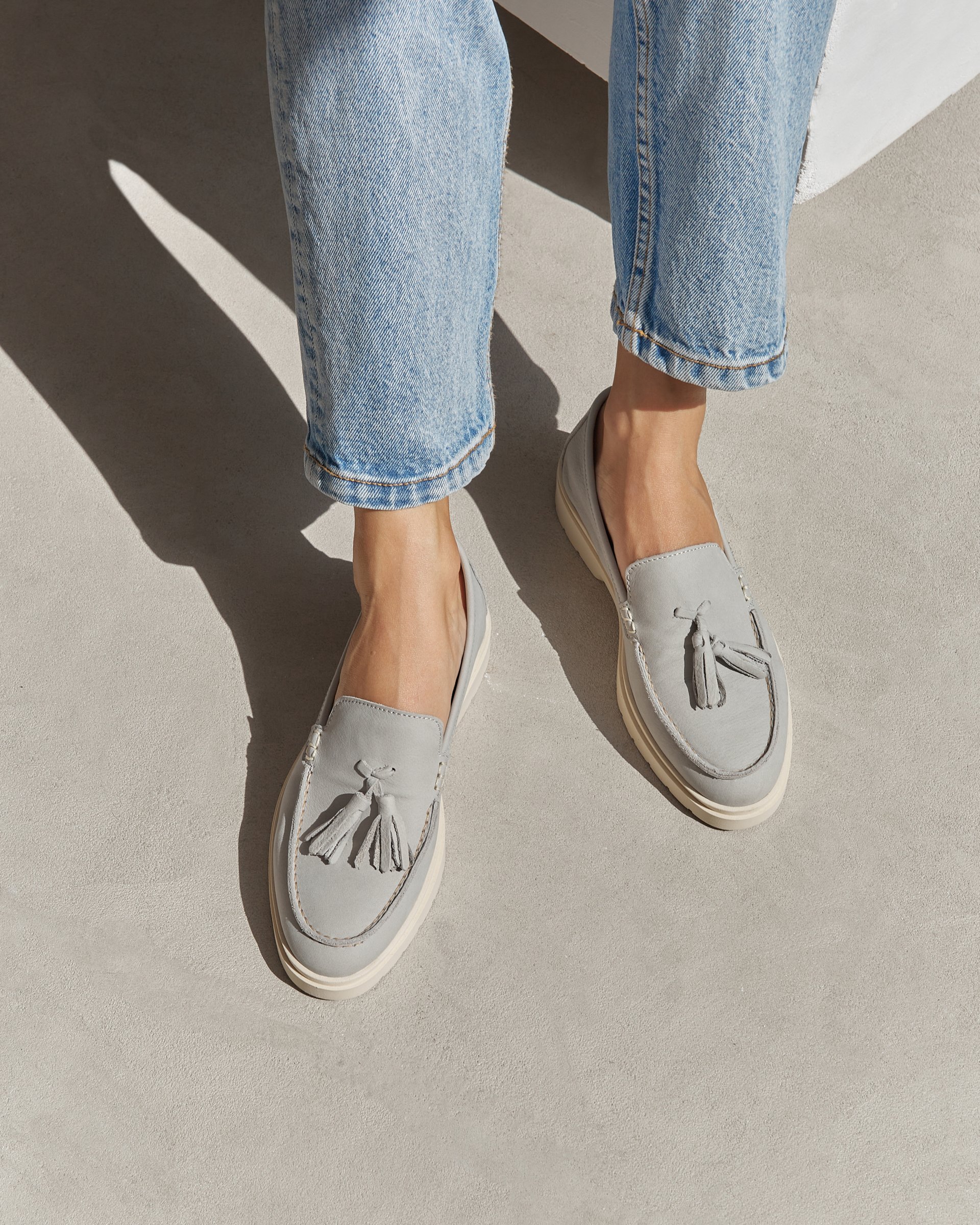 Светло-серые лоферы из нубука - Image 5 of 5