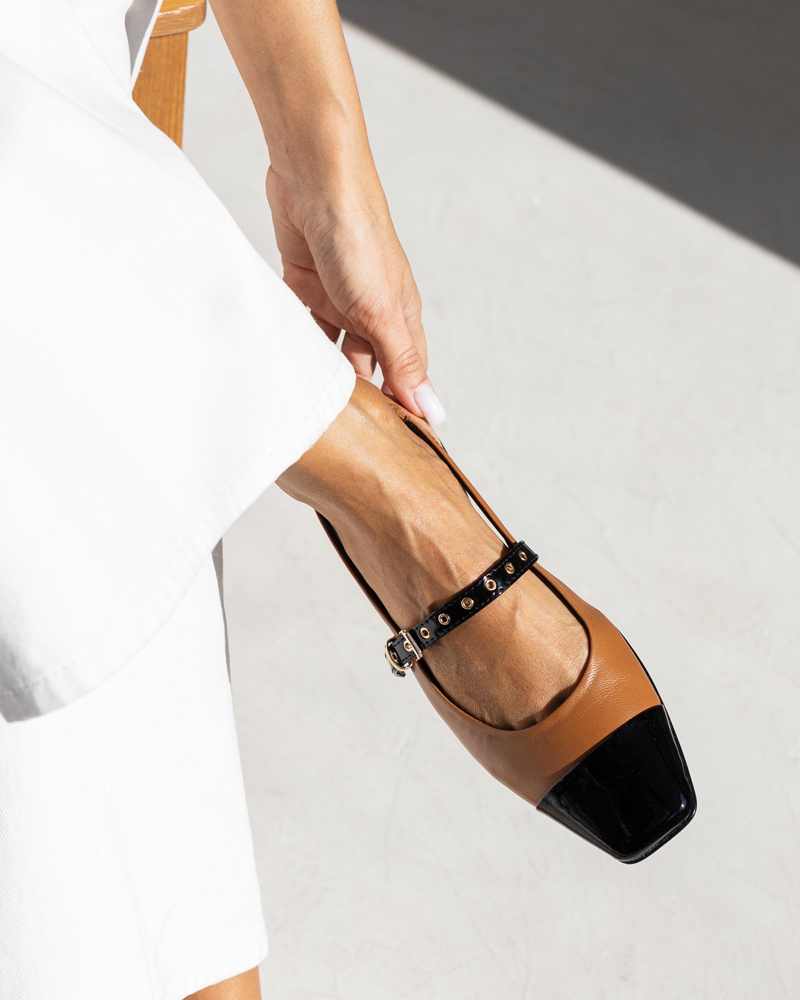 Черно-коричневые кожаные туфли - Image 5 of 5