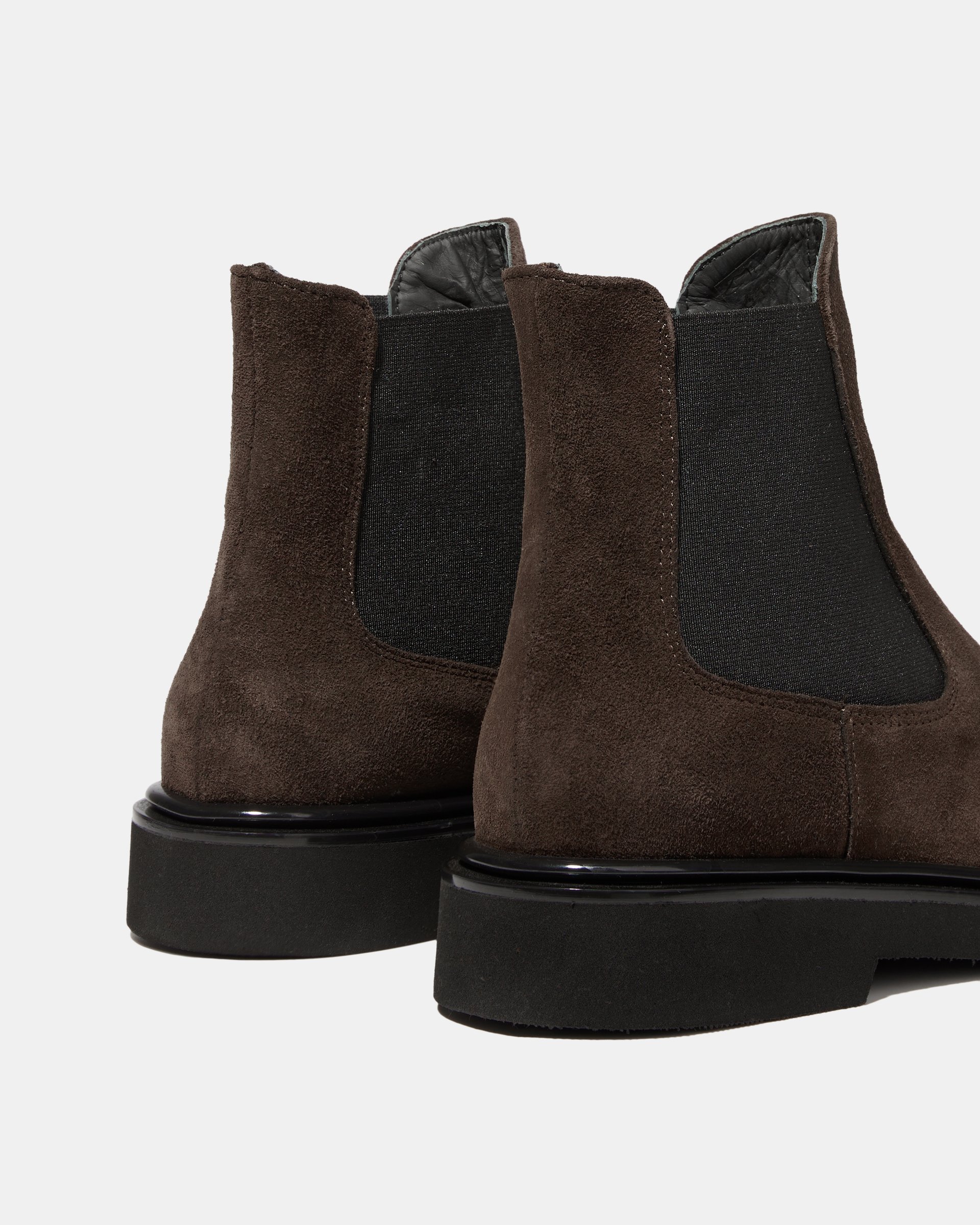 Темно-коричневые замшевые женские ботинки челси - Image 4 of 5