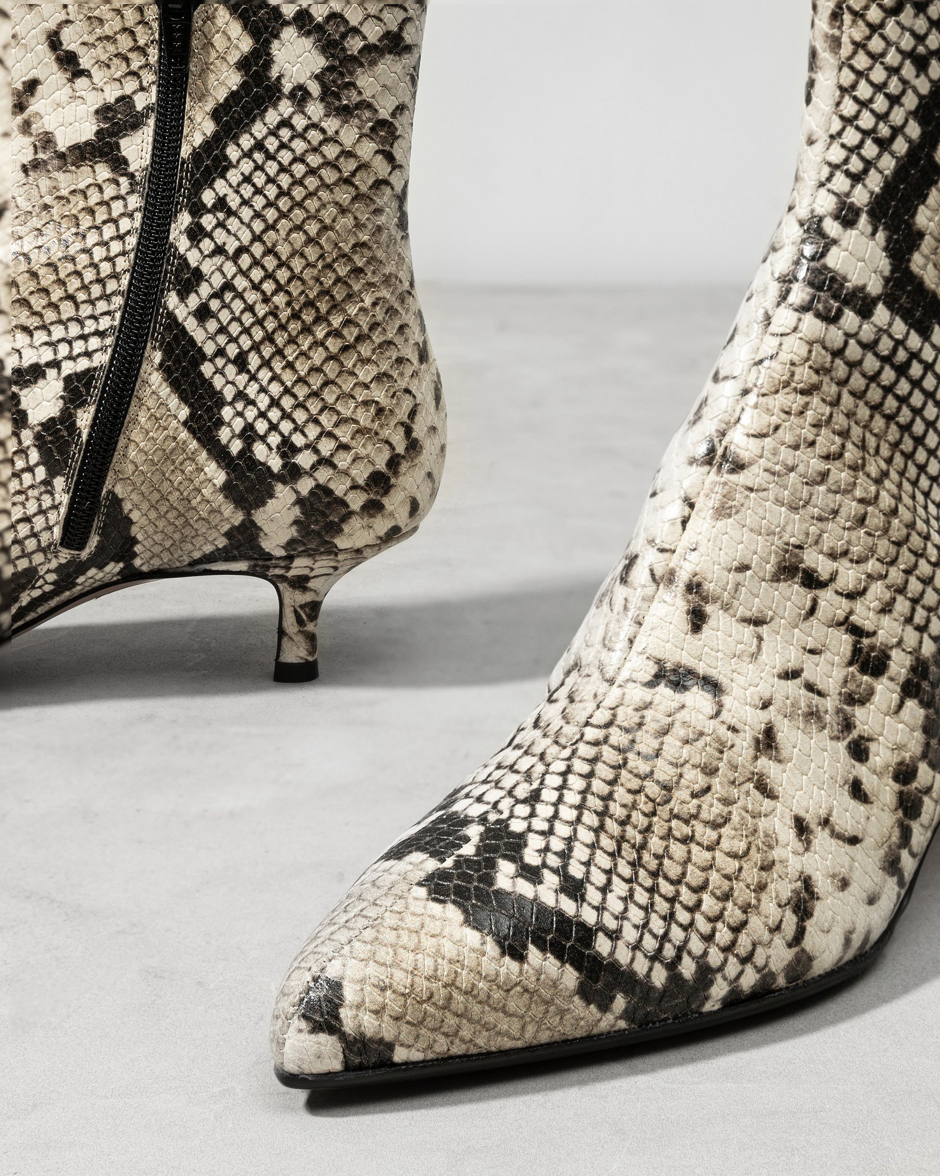 Кожаные ботильоны с принтом питона - Image 4 of 5