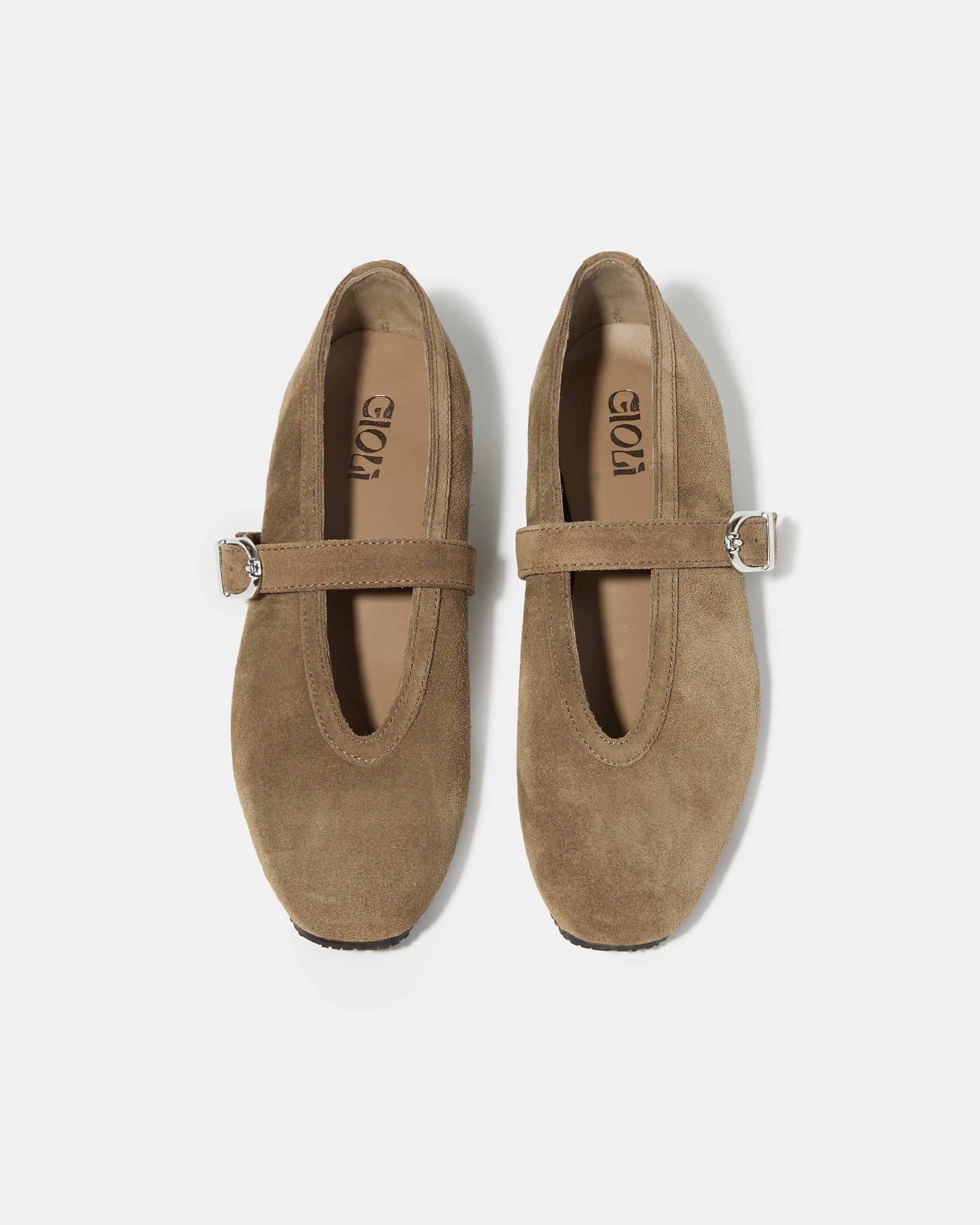 Замшевые балетки бежевого цвета - Image 3 of 5