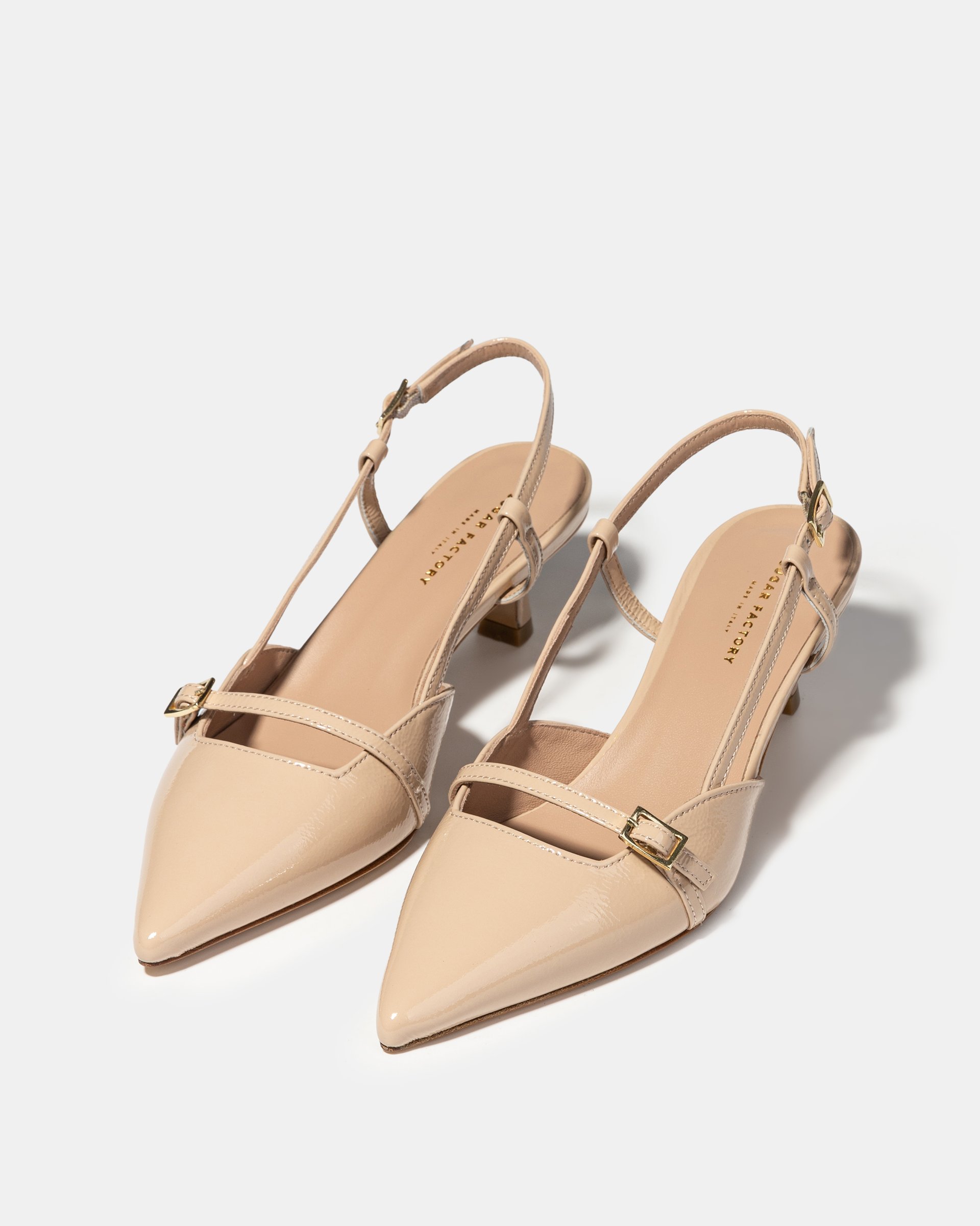 Бежевые кожаные туфли с ремешками - Image 2 of 4