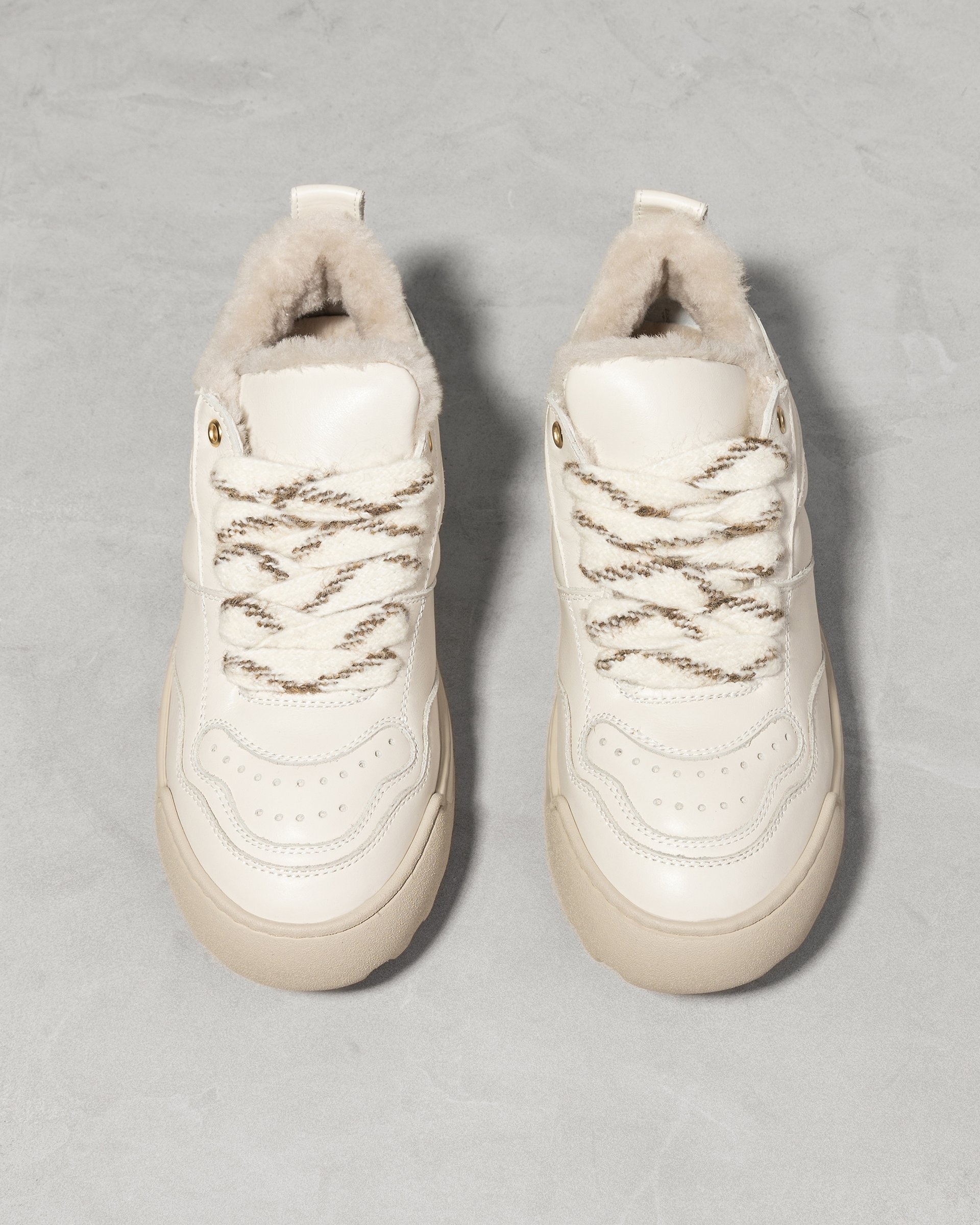 Утепленные кожаные кеды - Image 3 of 4