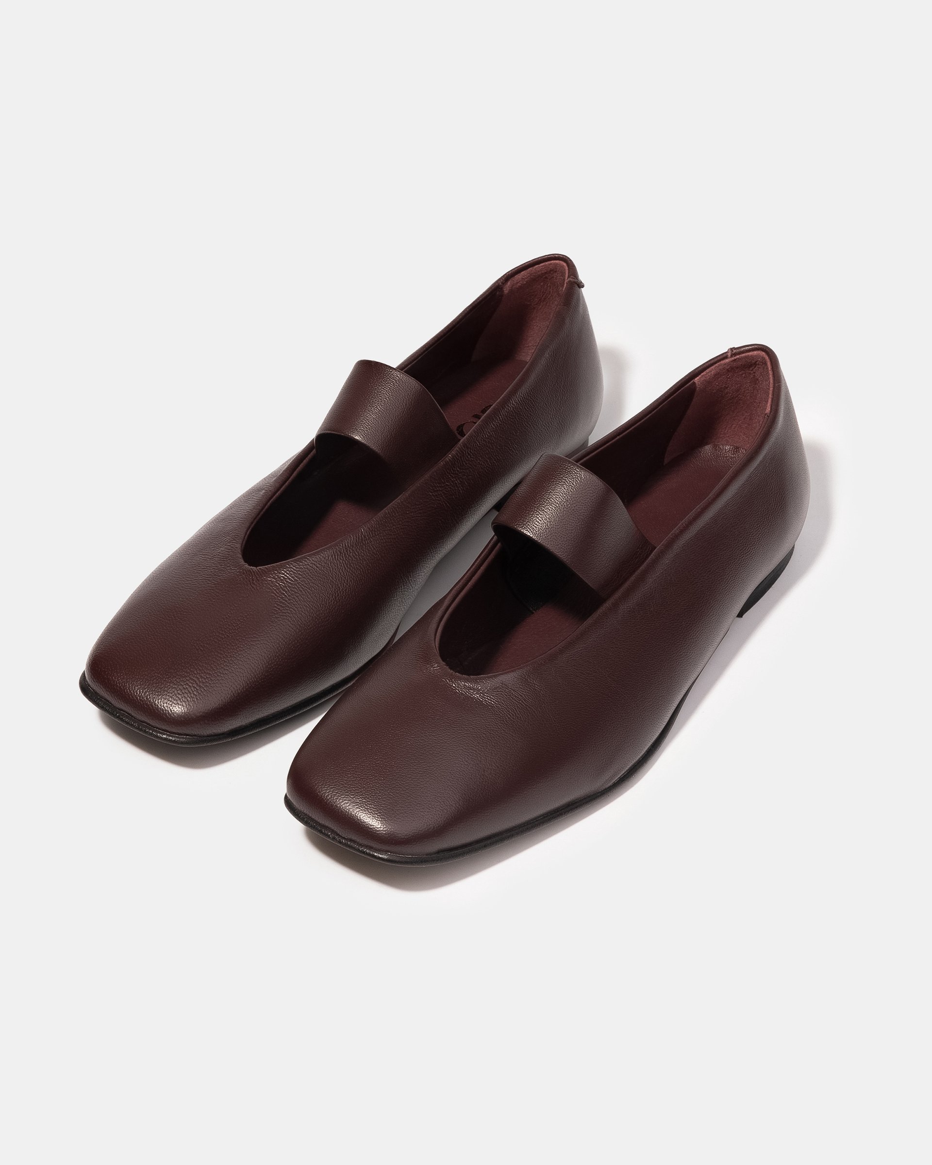 Бордовые балетки из натуральной кожи - Image 2 of 4