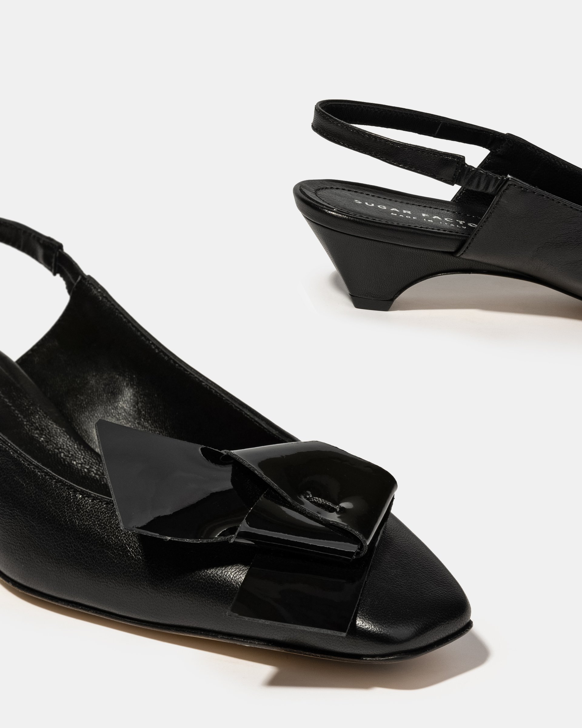 Черные кожаные туфли с бантиком - Image 4 of 5