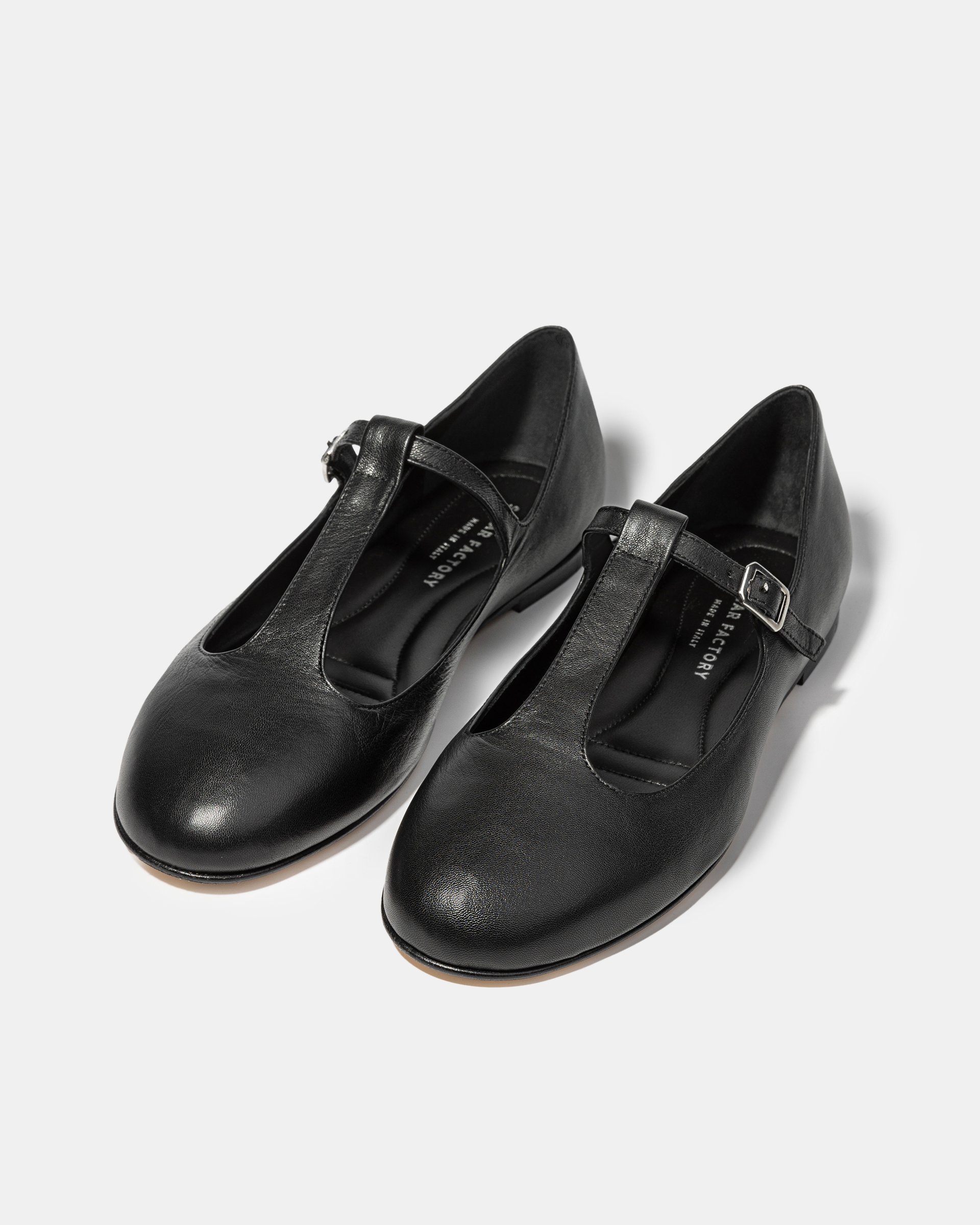 Черные кожаные балетки с ремешками - Image 2 of 4