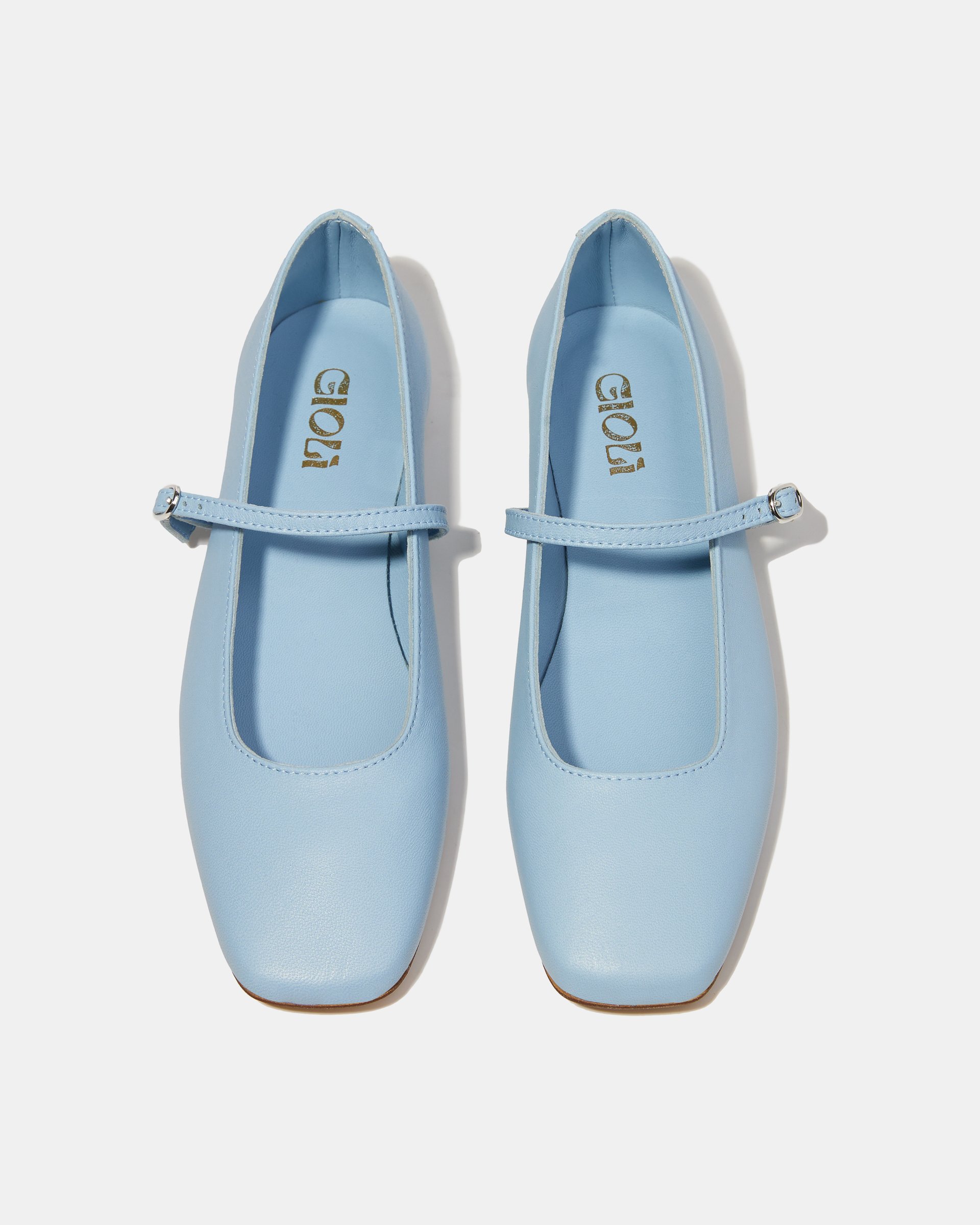 Голубые балетки из натуральной кожи - Image 3 of 4