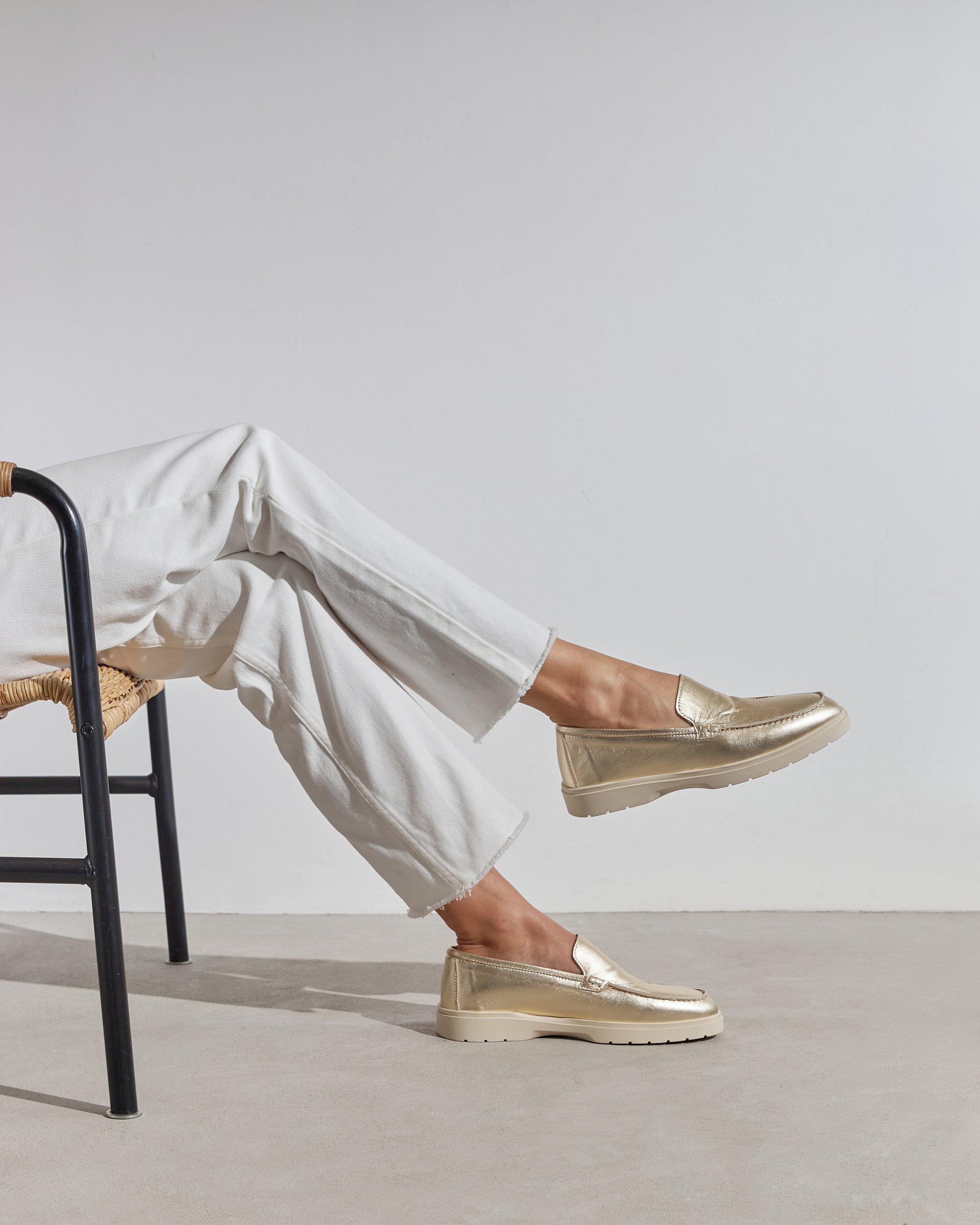 Золотые кожаные лоферы - Image 7 of 7