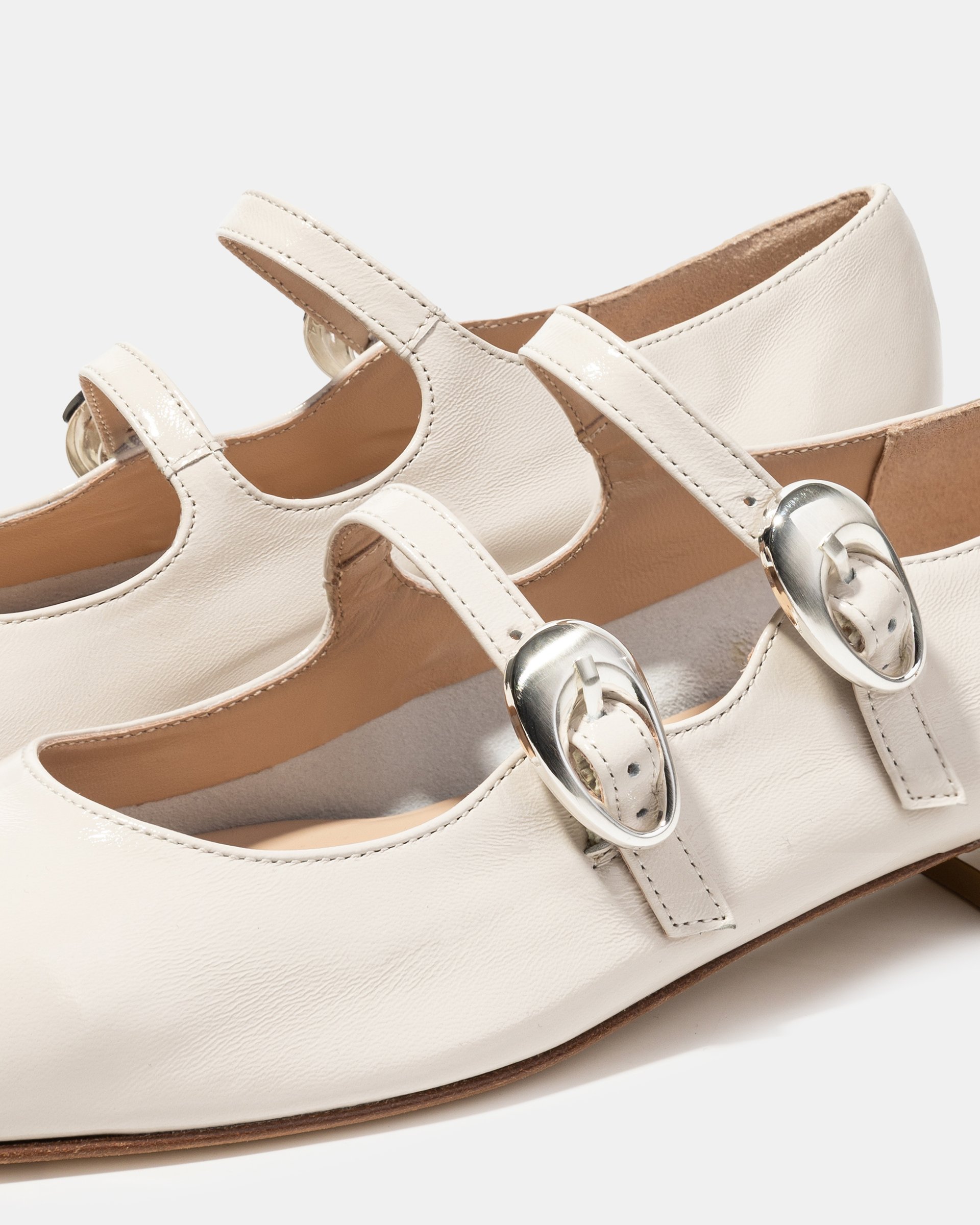 Бежевые кожаные туфли с пряжками - Image 4 of 4