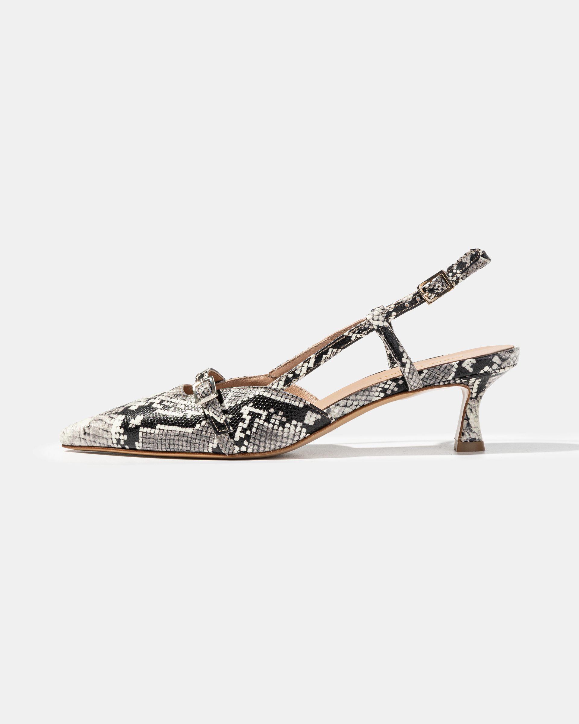 Кожаные туфли с принтом питона - Main image