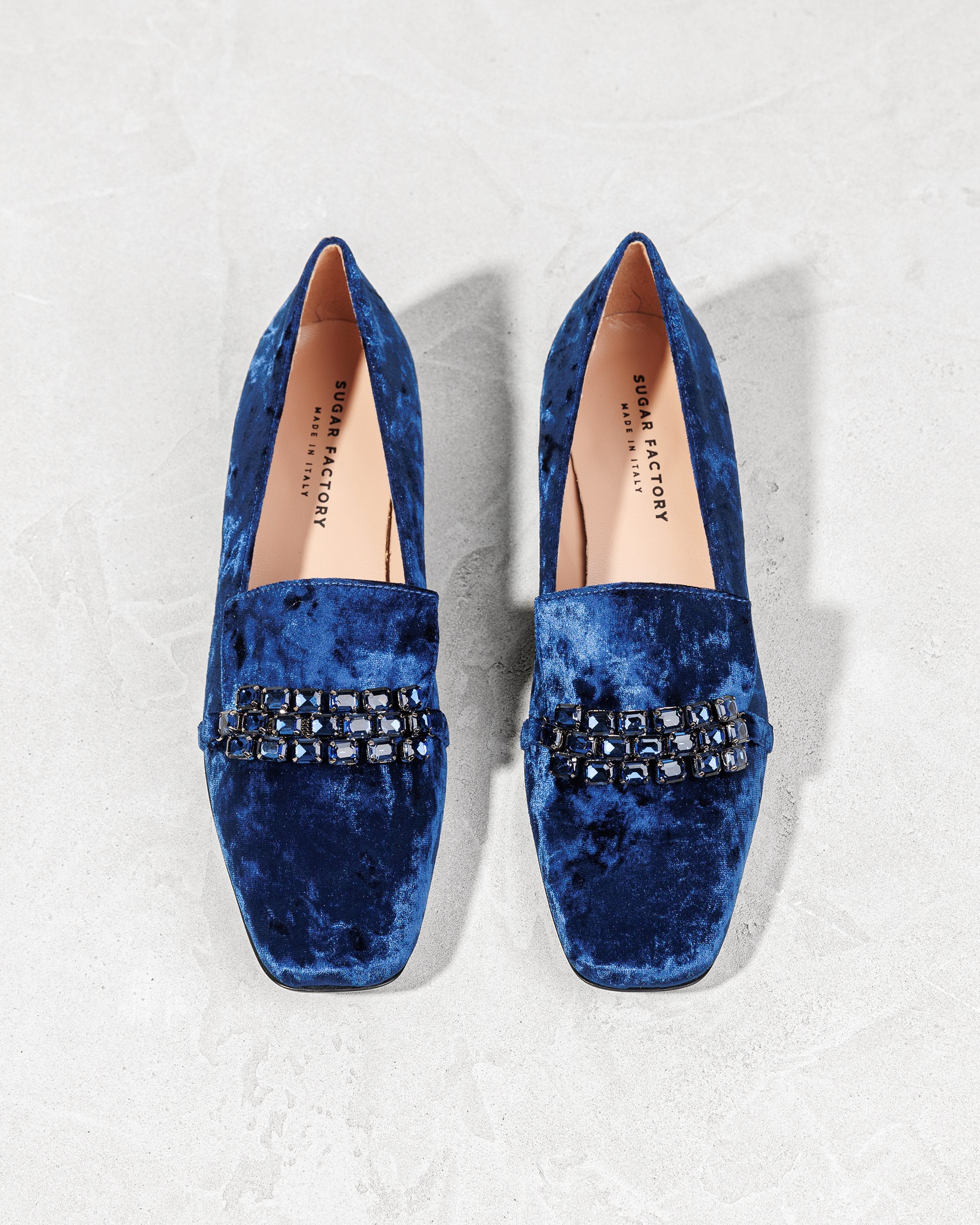 Синие лоферы из бархата - Image 3 of 4