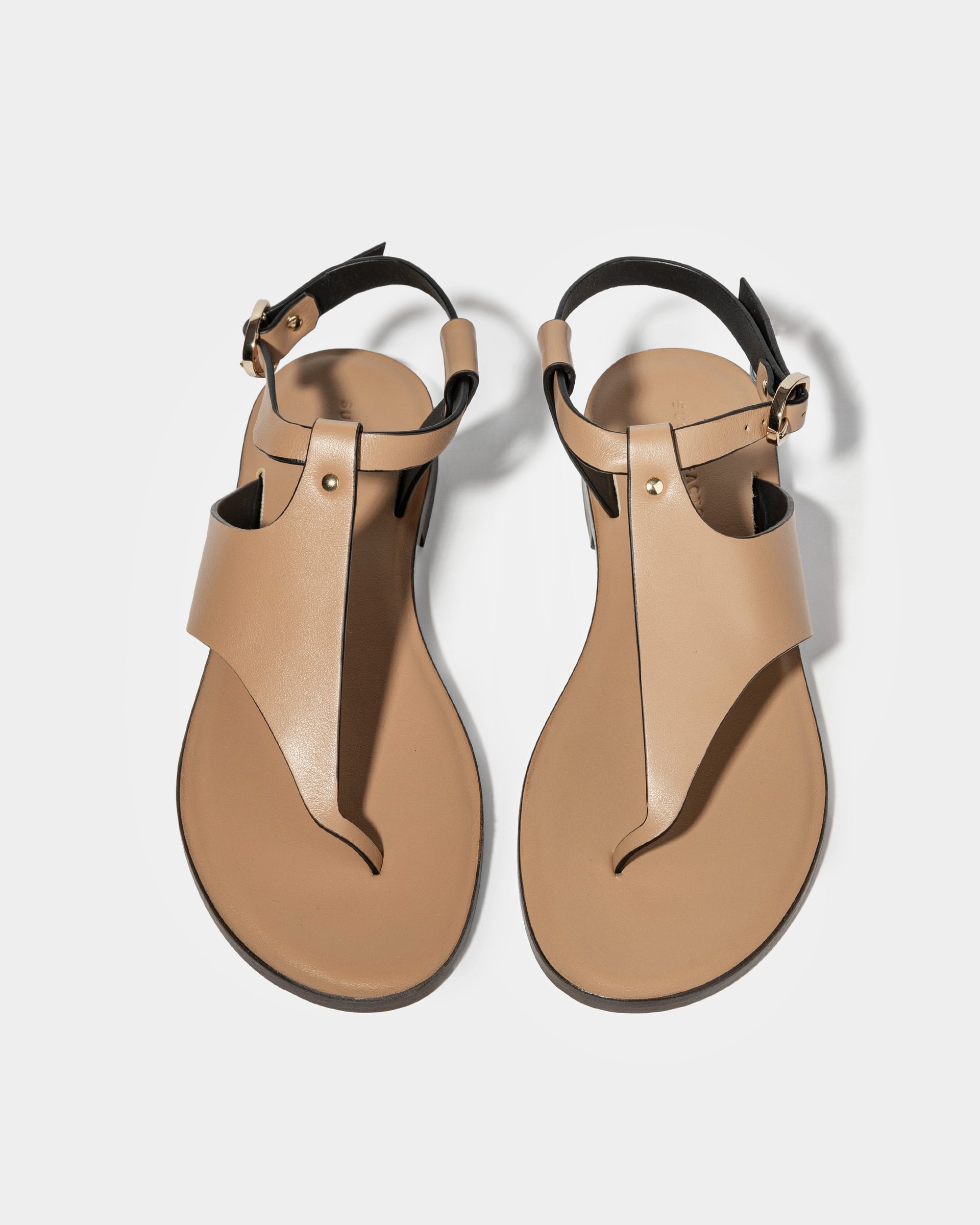 Бежевые кожаные сандалии - Image 3 of 4