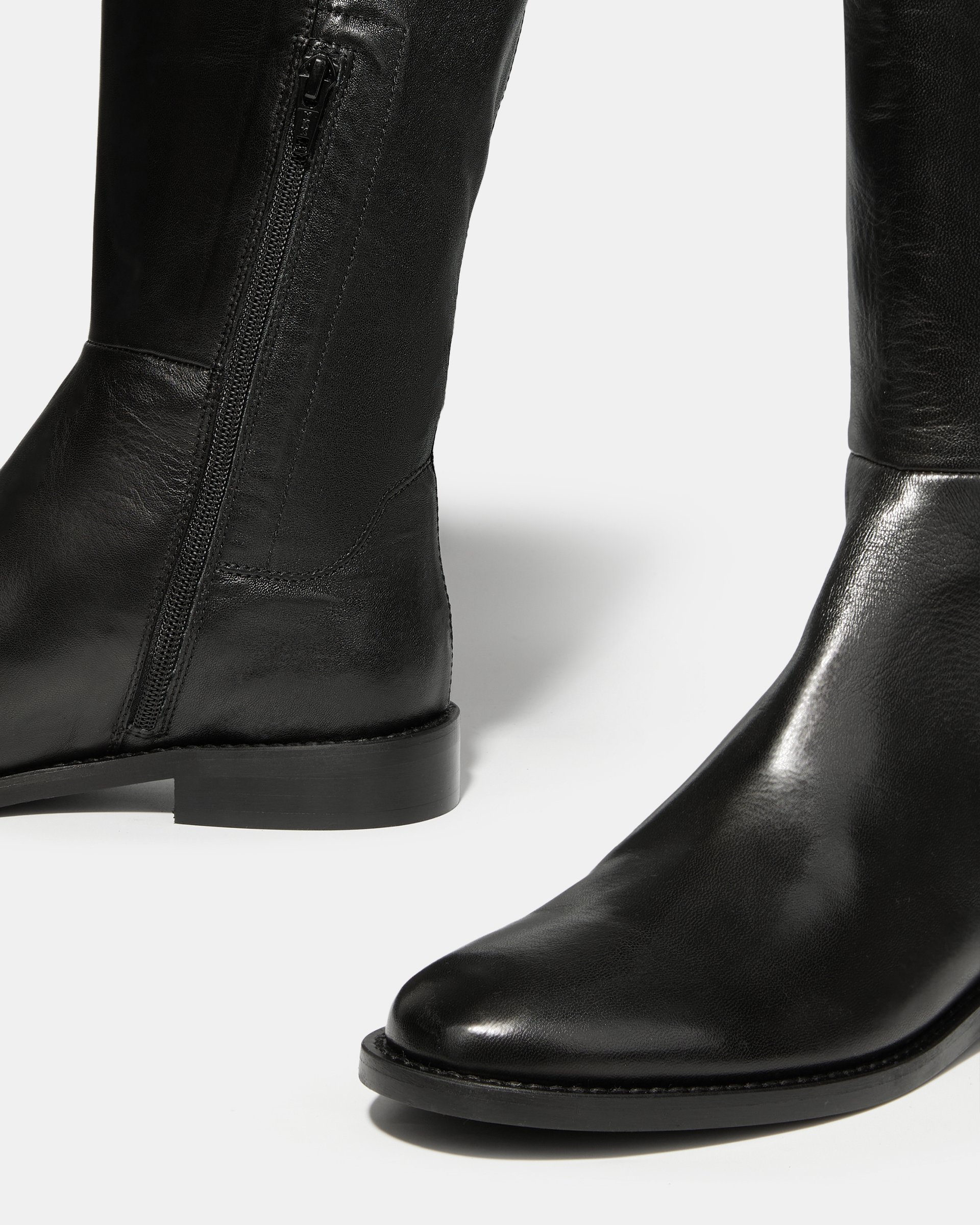 Черные высокие кожаные сапоги - Image 3 of 5