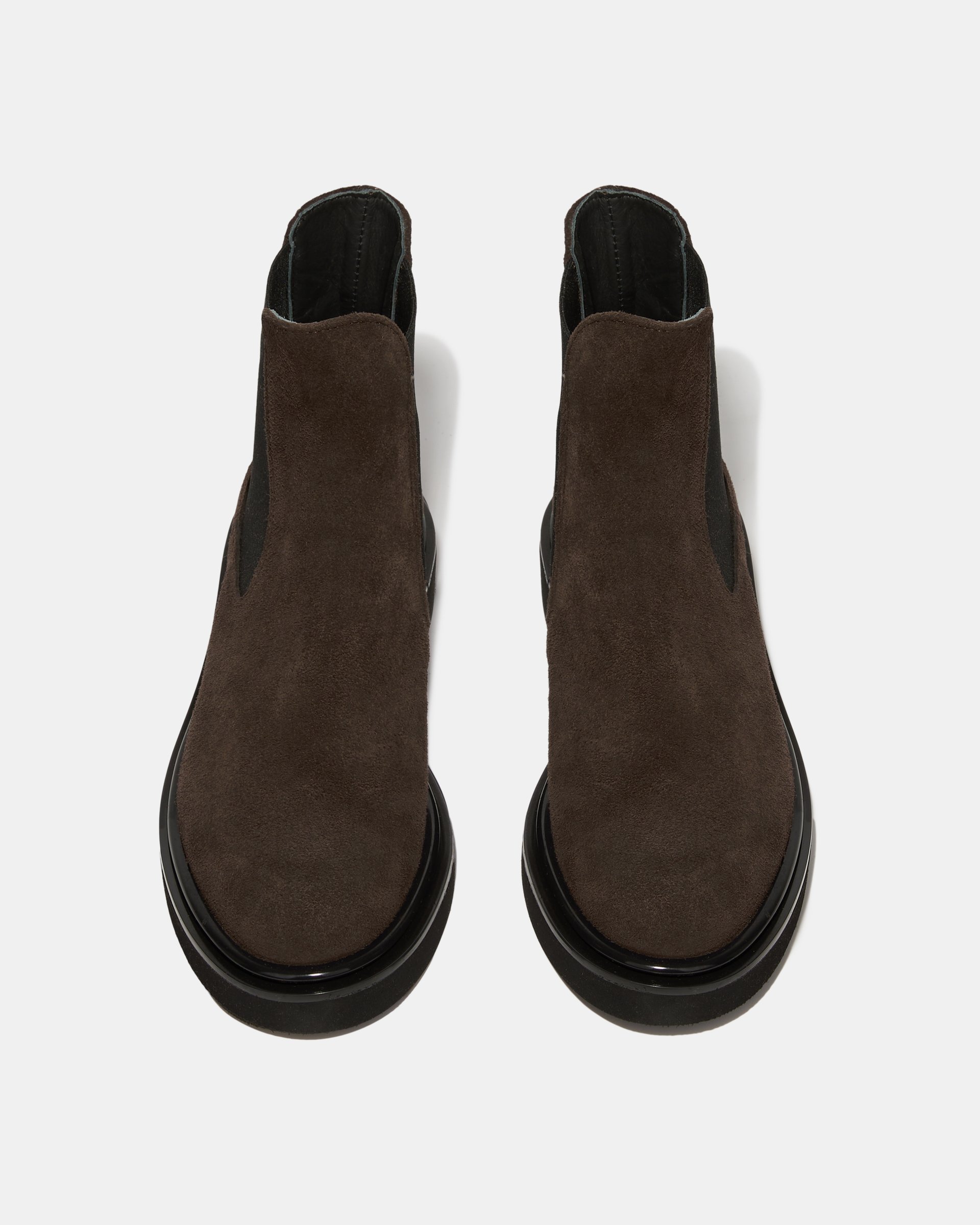 Темно-коричневые замшевые женские ботинки челси - Image 3 of 5