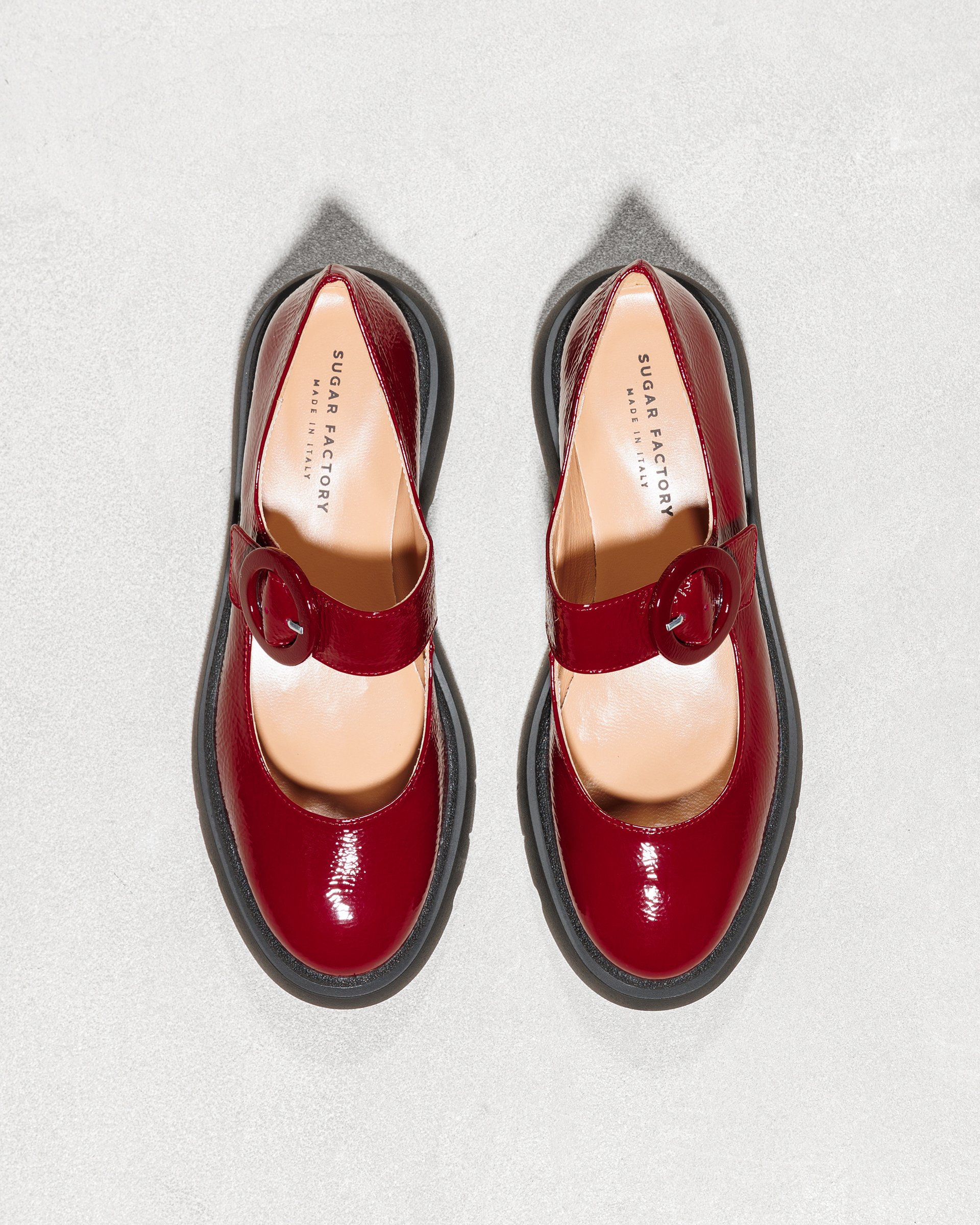 Бордовые кожаные туфли с ремешком - Image 3 of 6