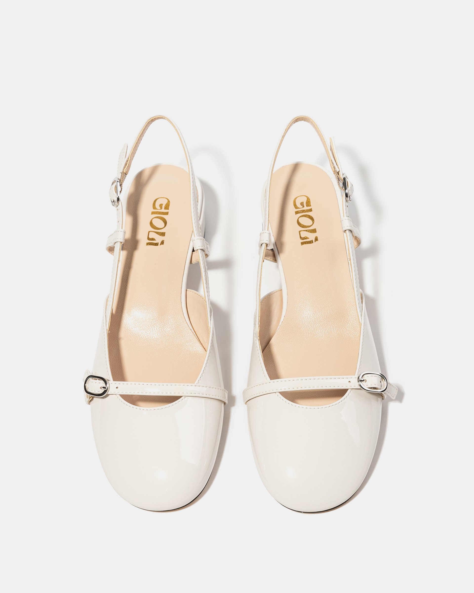 Белые лакированные туфли на каблуке - Image 3 of 5