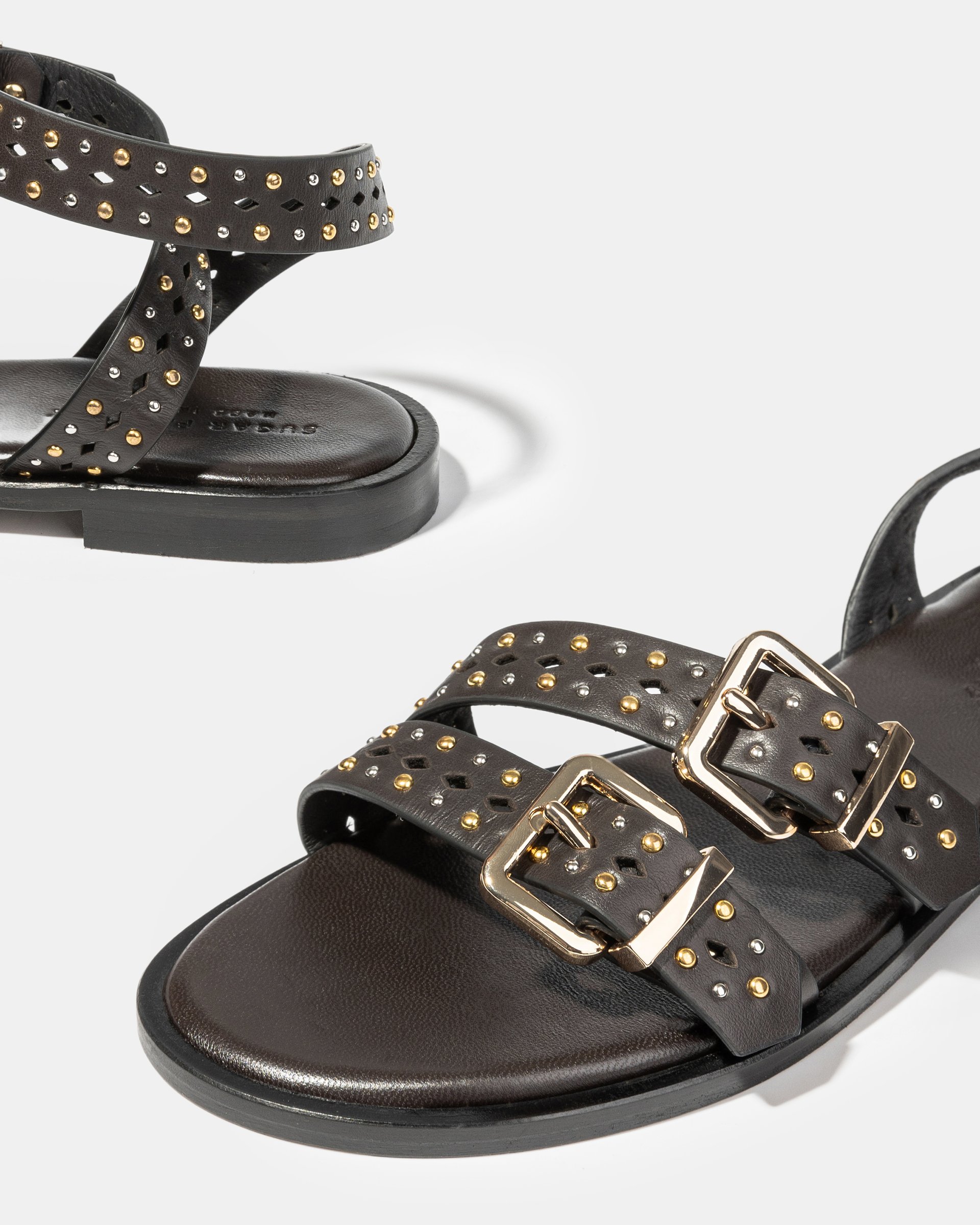 Темно-коричневые сандалии с пряжками - Image 4 of 5