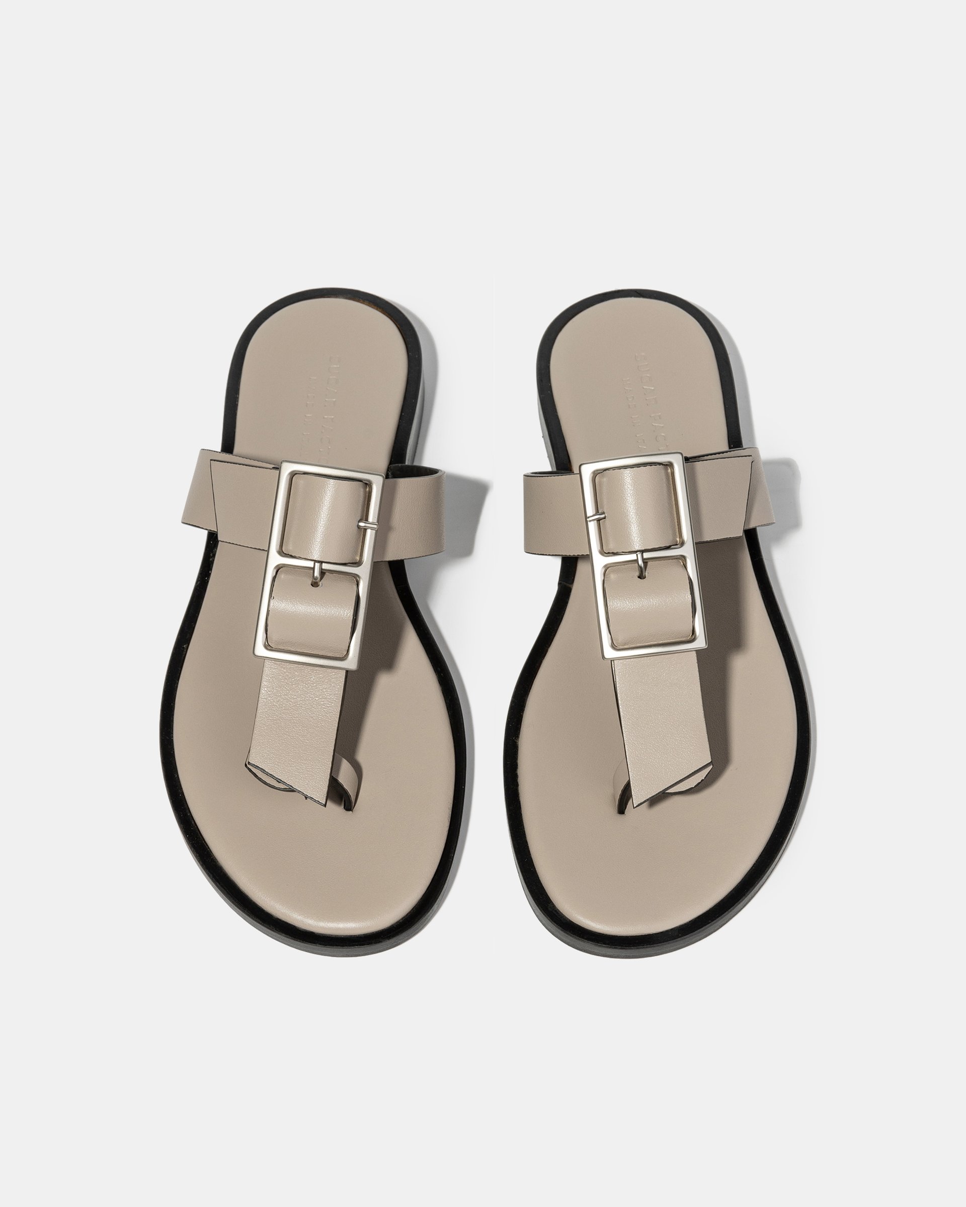 Бежевые шлепанцы из натуральной кожи - Image 3 of 4