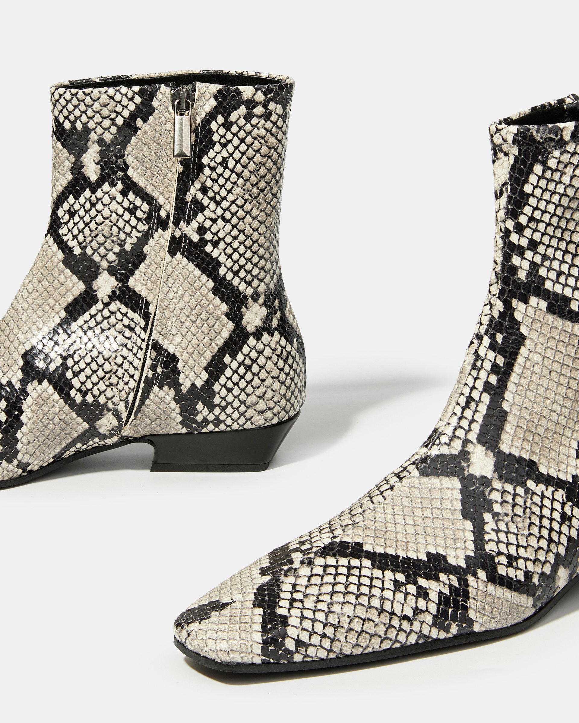 Ботинки из натуральной кожи со змеиным принтом - Image 4 of 6