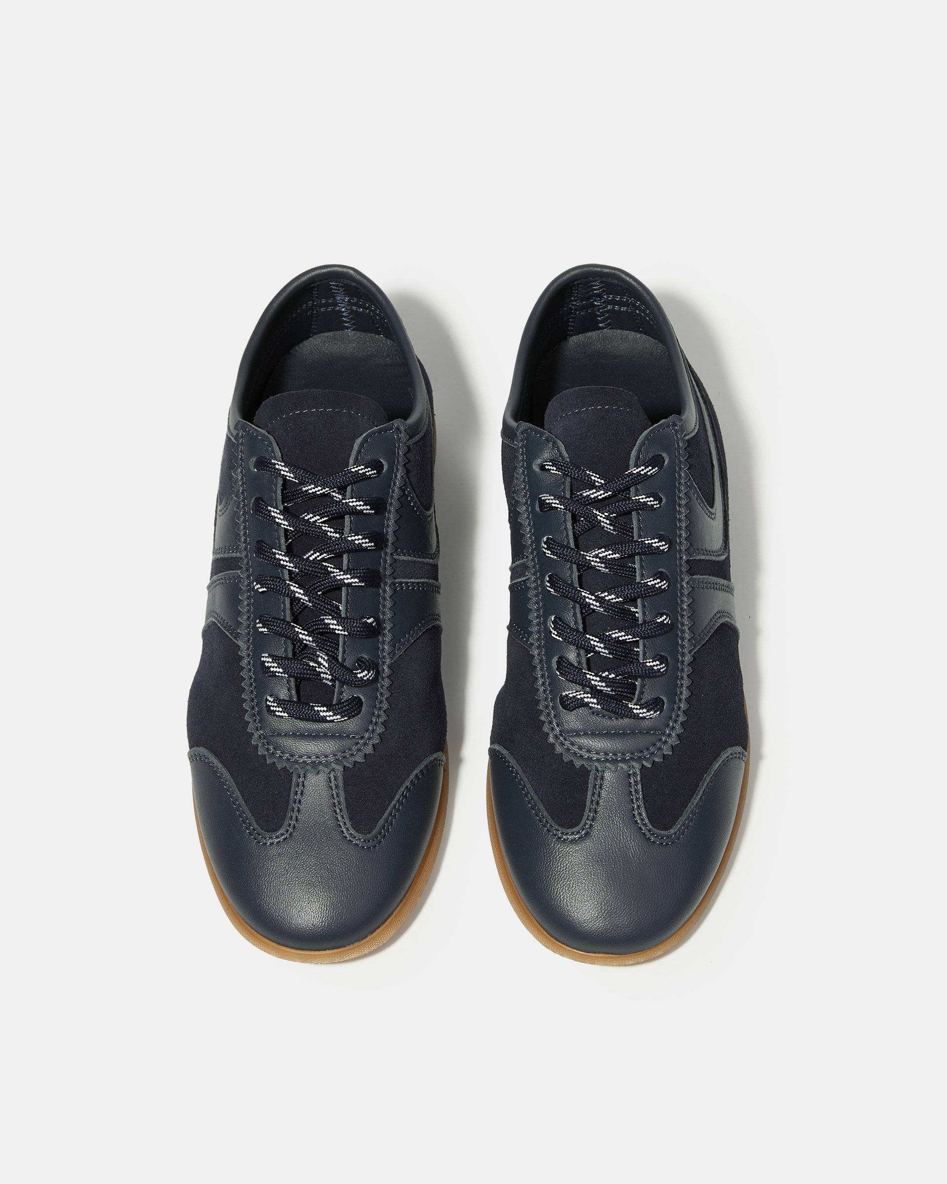 Темно-синие кожаные кеды - Image 3 of 5