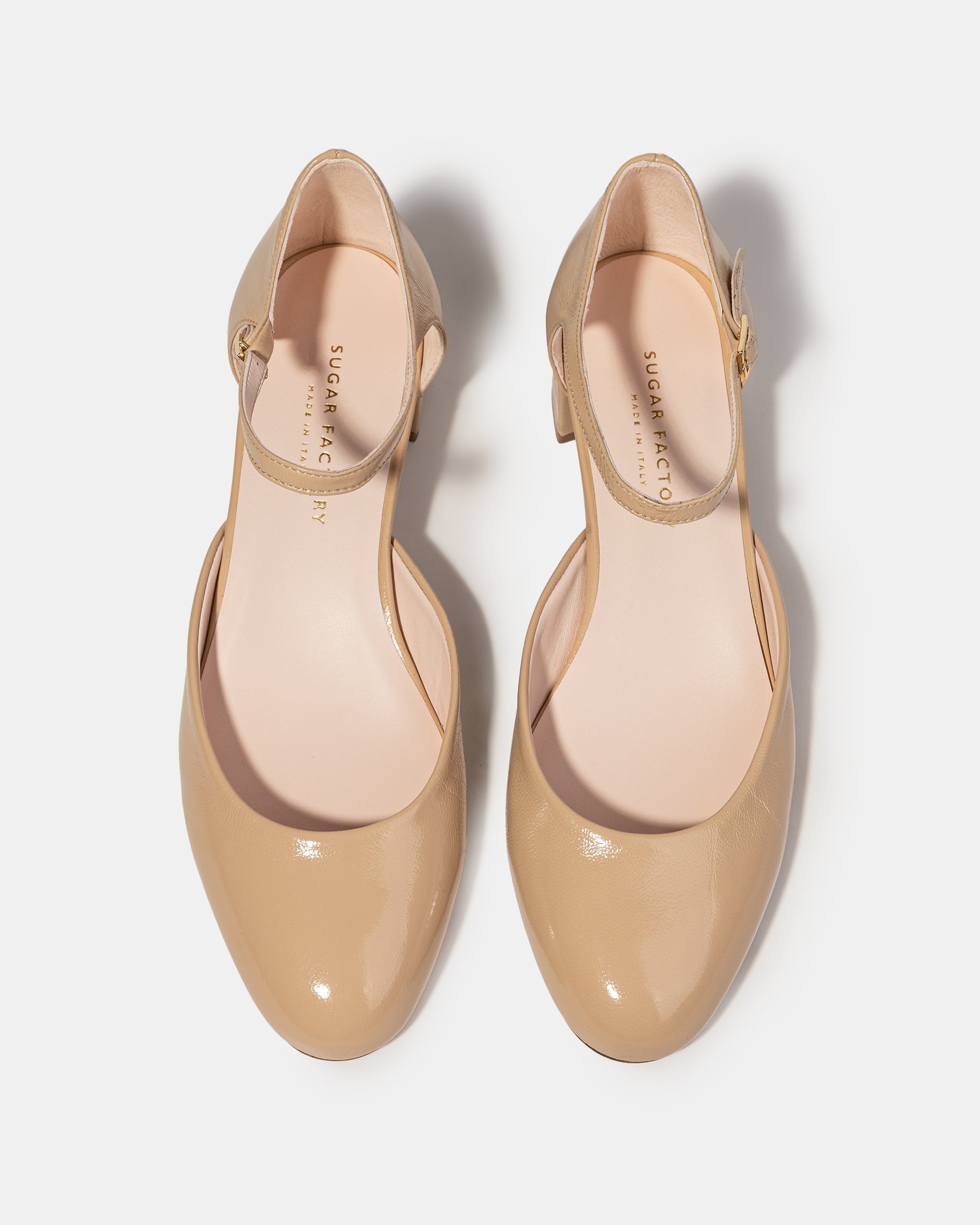 Бежевые лакированные туфли на каблуке - Image 4 of 5